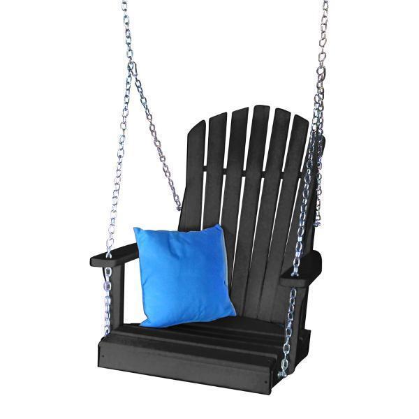 Premium A&L Furniture Poly Adirondack Chair Swing - Durable Outdoor Patio Furniture for Garden, Deck, Poolside - Weather-Resistant & Comfortable Hanging Chair for Relaxation