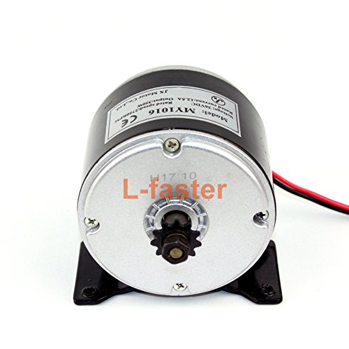 24V 36V 350W Electric DC Motor Kit for DIY Electric Skateboard & Bike - High Power 350W Engine with 25H Chains & Throttle (Perfect for Commuting & Off-Road Adventures)
