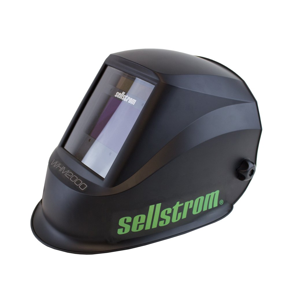 Sellstrom S26200 Advantage Plus Welding Helmet with Auto-Darkening Filter (ADF) - Lightweight & Ergonomic Nylon Shell, Blue Lens Technology for Clear Vision - Weld & Grind Modes, 3.54