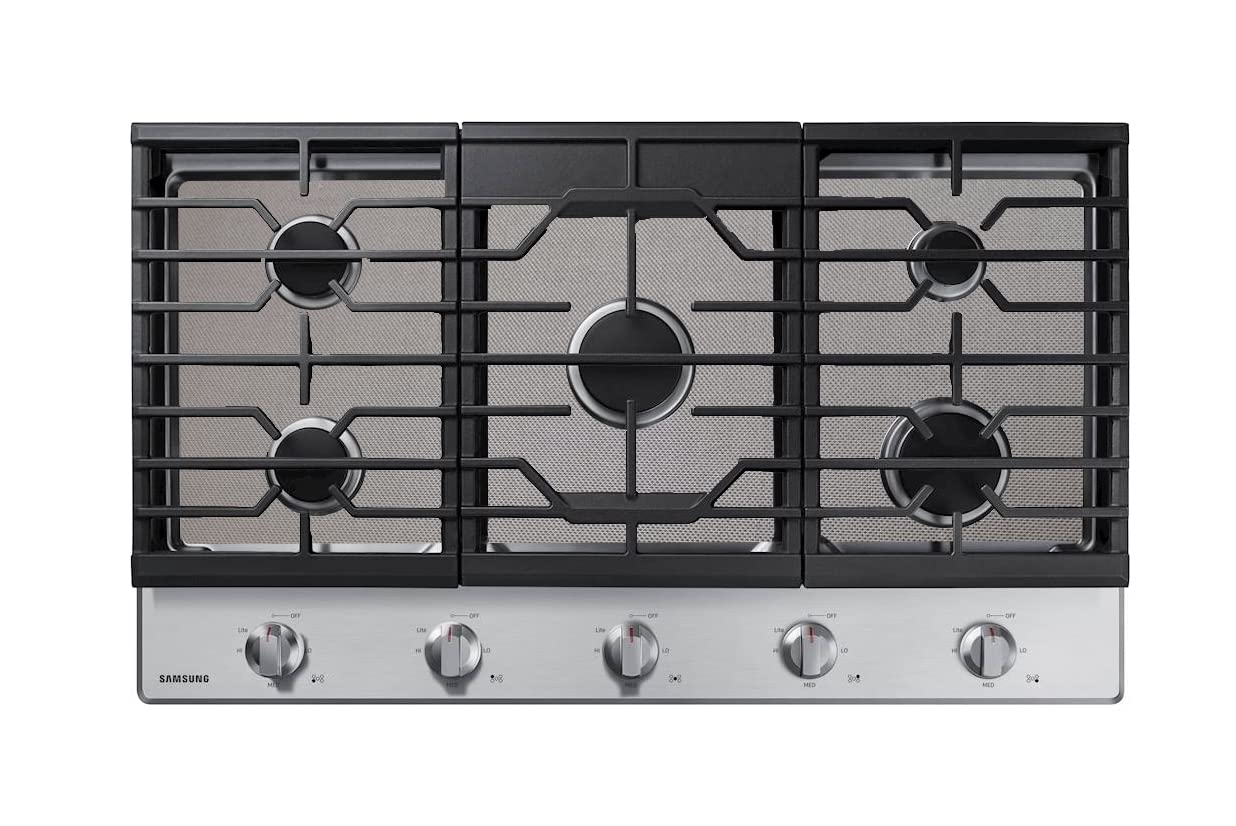Samsung Gas Cooktop Stove Top Protector - Custom Fit Ultra Thin Reusable Burner Splatter Guard & Spill Cover Liner in Silver (Model NA30N7755TG) - Perfect for Kitchen Safety & Easy Cleaning