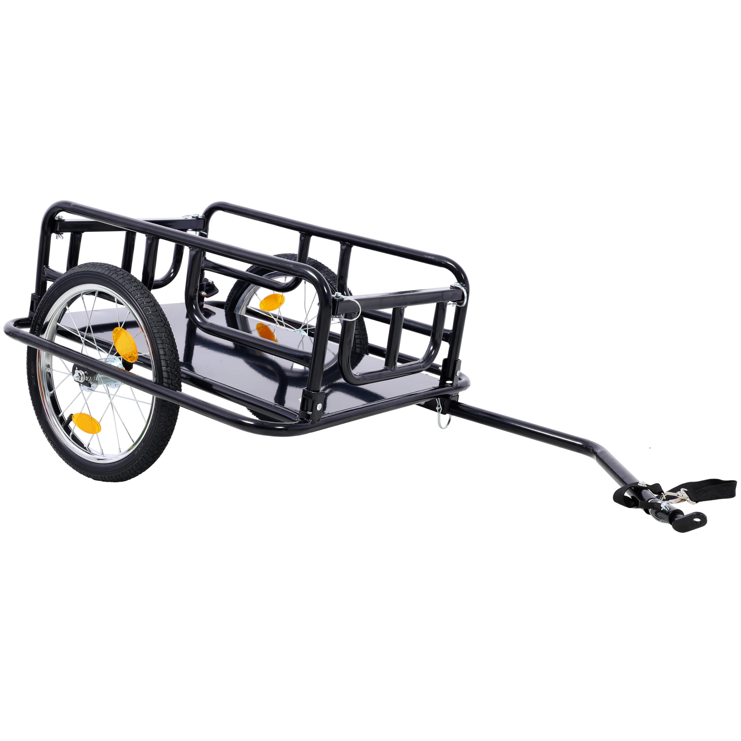 Foldable Bike Cargo Trailer - Heavy-Duty 110LBS Capacity Bicycle Trailer with Universal Hitch | 16