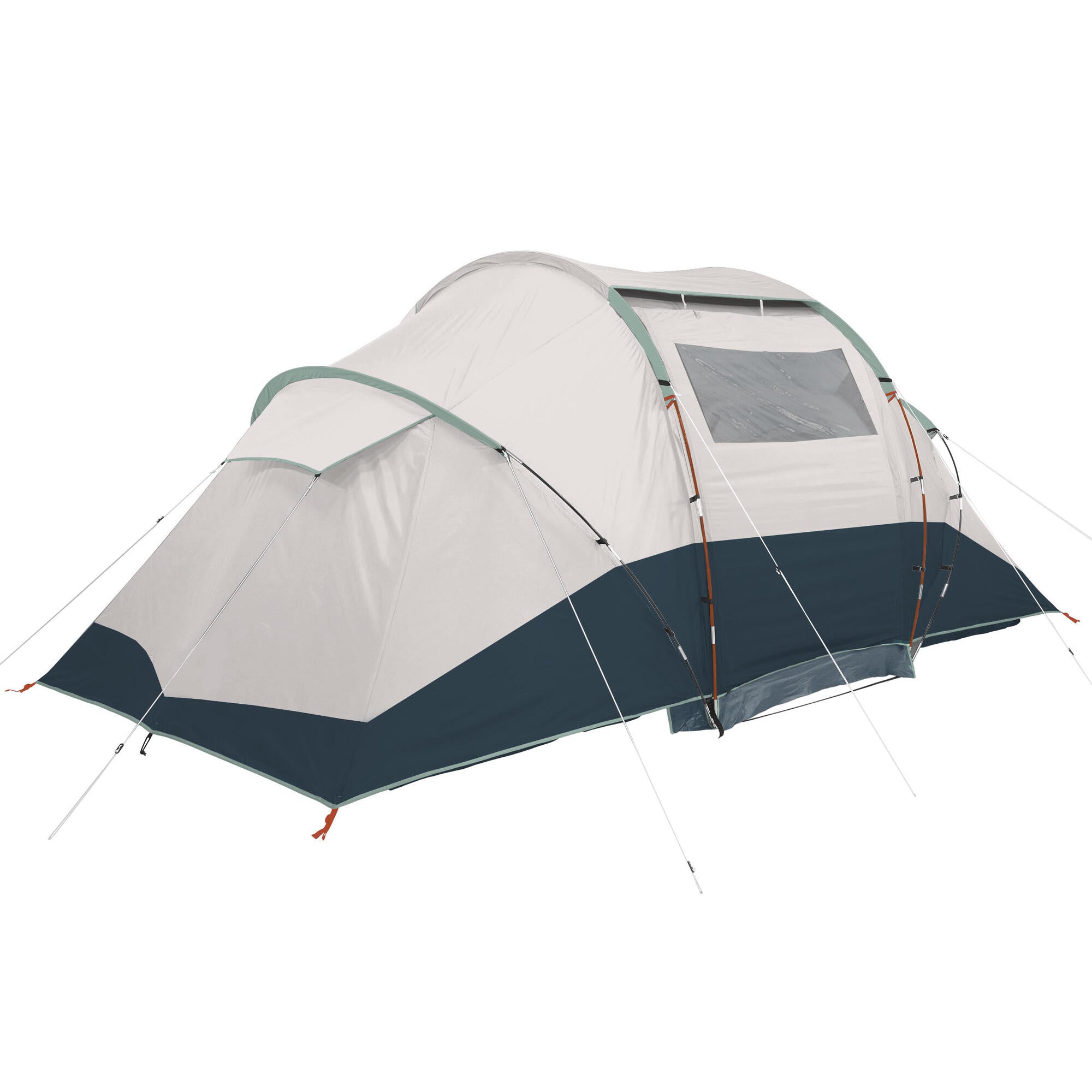 Quechua Arpenaz Fresh & Black Waterproof 4-Person 2-Room Family Camping Tent - Lightweight & Breathable for Outdoor Adventures, Hiking, and Backyard Camping