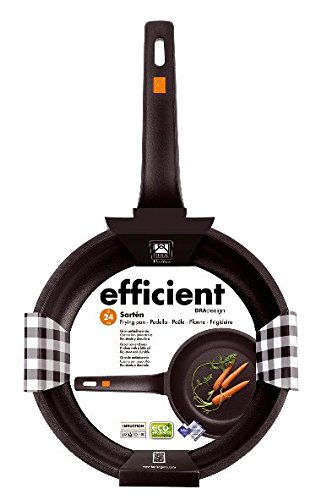 Premium Braisogona 24cm Aluminum Frying Pan - Heavy Duty Cast Black Nonstick Skillet - Induction Compatible Cookware for Gas, Electric & Ceramic Stoves - Perfect for Searing, Frying & Sauteing