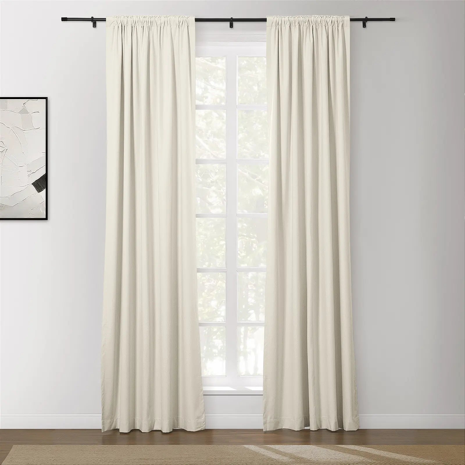 Lila 100% Blackout Curtains - Soft Blackout Drapes for Bedroom & Nursery - Light Blocking Window Treatments for Better Sleep
