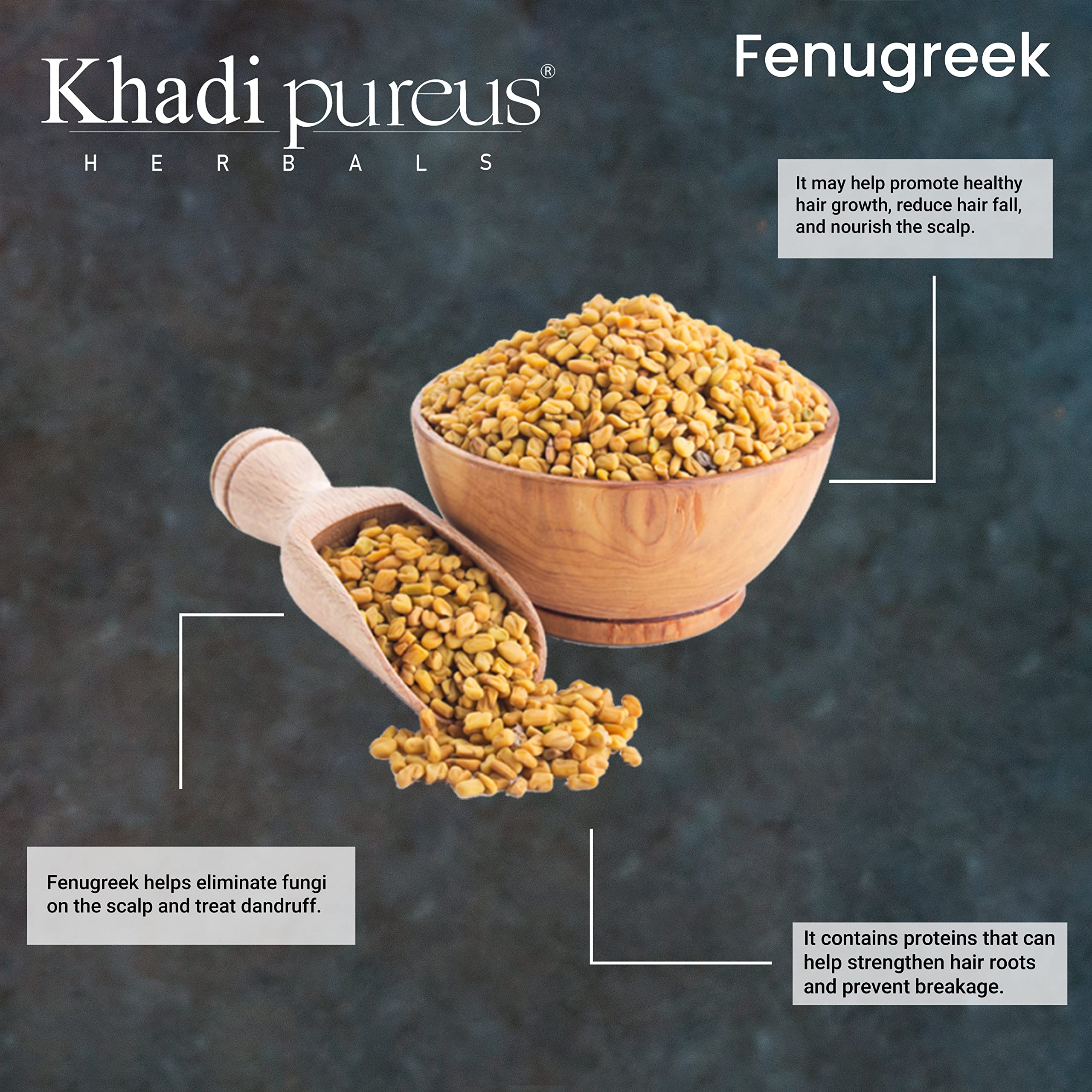 Khadi Pureus Herbals Keshabooti Fenugreek (Methi Dana) Oil - 110ml Hair Growth Oil for Women & Men | Anti-Dandruff, Frizz Control & Scalp Nourishment | Skin Care & Massage Oil with Comb Applicator | Perfect for Daily Hair Care Routine & Relaxing Scalp Massage