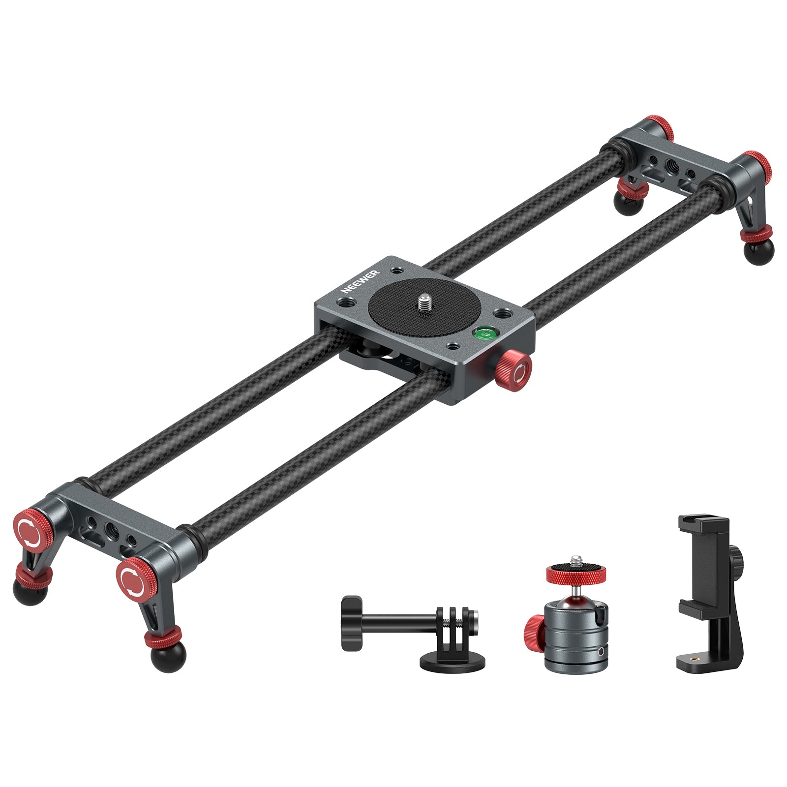 NEEWER CS1M/CS2M Professional Carbon Fiber Camera Slider for DSLR & Mirrorless - Smooth Video Shooting for Vlogging, Film Making & Time-Lapse Photography