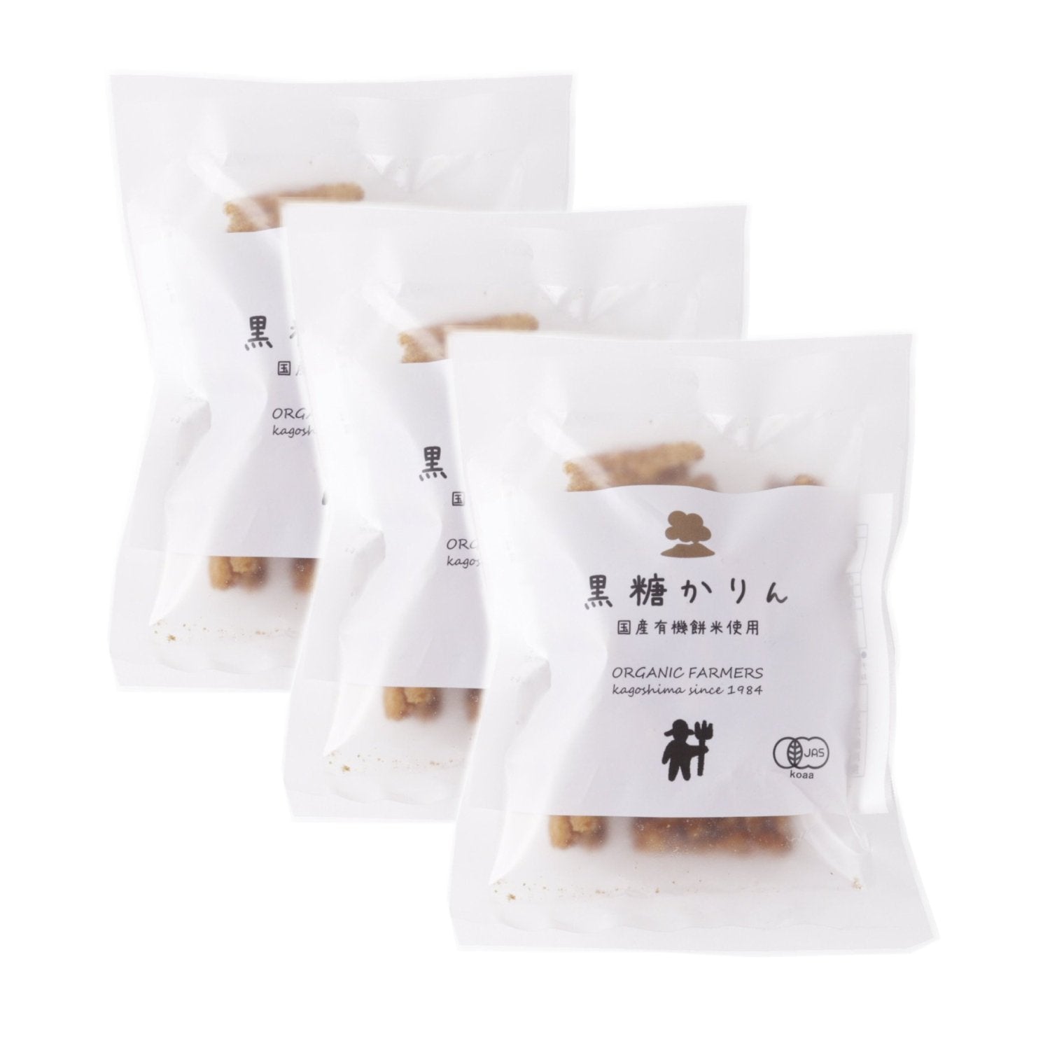Organic Karinto Rice Crackers Soaked in Shoyu Brown Sugar - Gluten-Free Japanese Snack, 30g (Pack of 3) - Perfect for Tea Time, Office Snacks & Asian Food Lovers