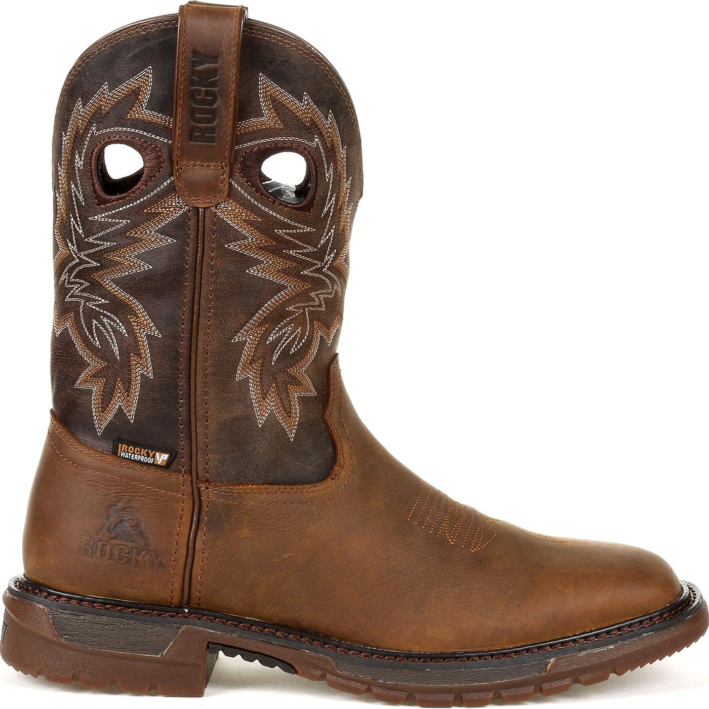 ROCKY Original Ride FLX Waterproof Western Boots for Men - Durable Cowboy Boots for Riding, Hiking & Outdoor Work - Comfortable Waterproof Work Boots for Ranch, Farm & Country Lifestyle
