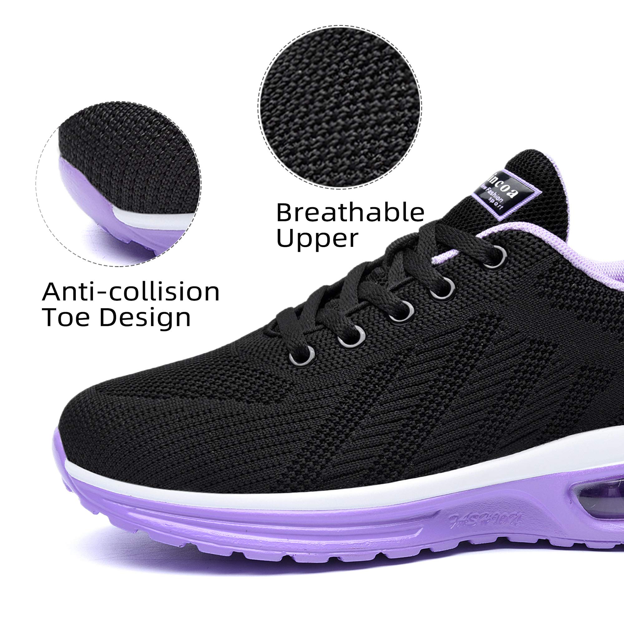 Lamincoa Women's Lightweight Running Shoes - Breathable Mesh Sneakers with Air Cushion for Walking, Tennis, Gym Workout & Sports | Non-Slip Comfortable Athletic Shoes for Women | Perfect for Jogging, Training & Casual Wear