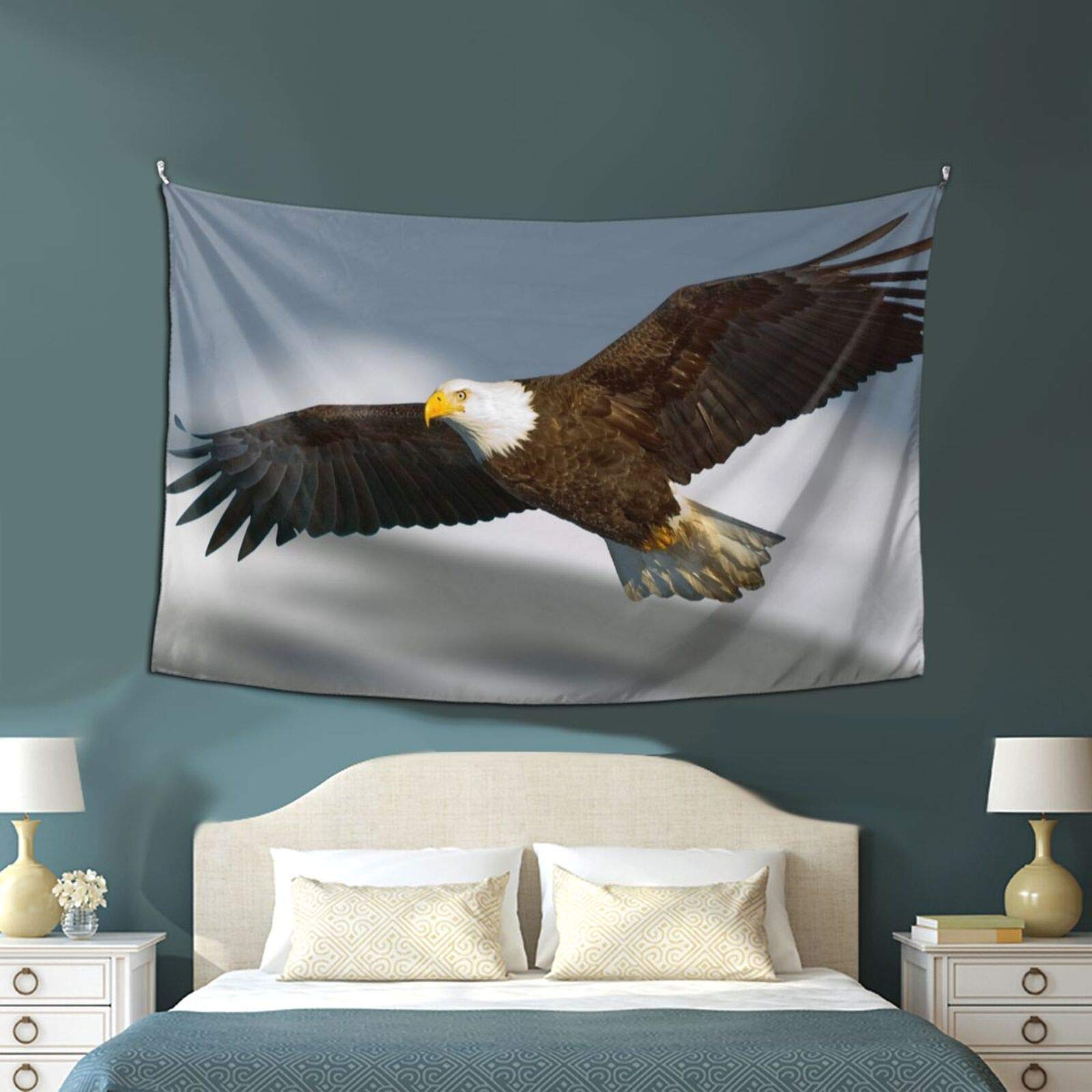Flying Eagle Tapestry Wall Hanging - 60x40 Inches Bohemian Home Decor for Living Room, Bedroom, Nursery & Dorm | Nature-Inspired Artwork for Boho Chic, Aesthetic & Spiritual Spaces