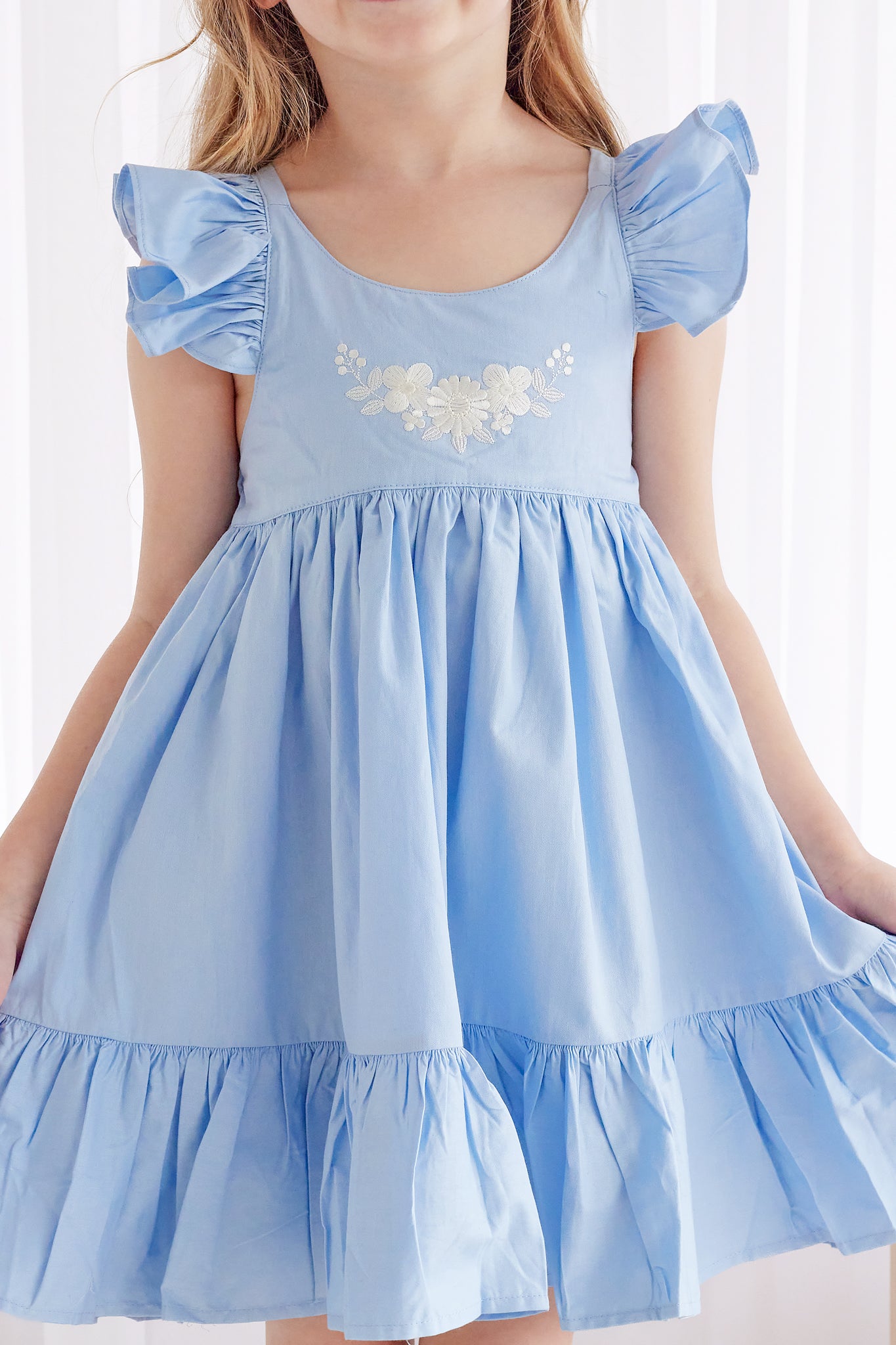 Blue Pixie Dress for Women - Elegant Flowy Midi Dress for Casual Wear, Party & Date Night