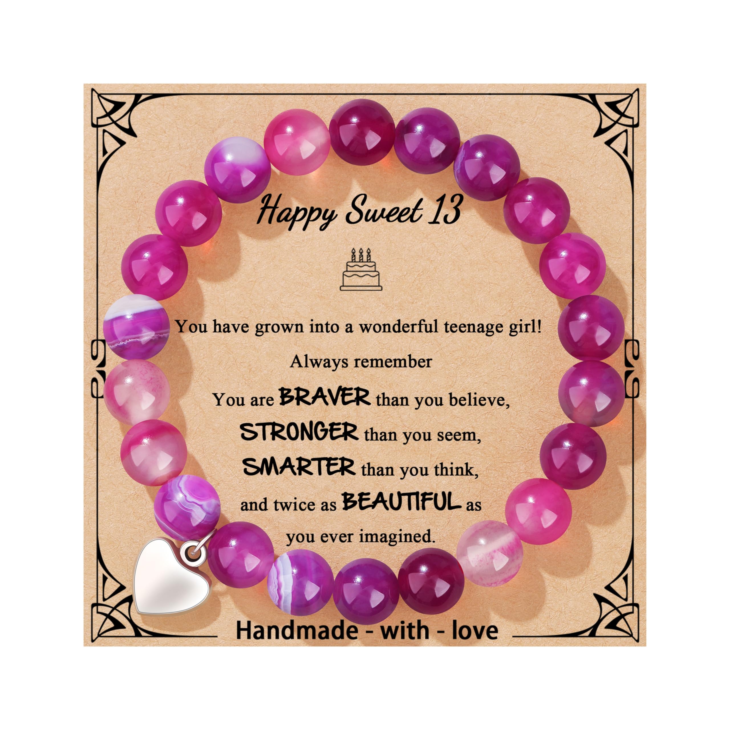 JoycuFF Natural Stone Bracelet - Elegant Birthday Gifts for Women & Girls (Ages 13-80) | Handmade Jewelry for Birthdays, Anniversaries & Special Occasions | Perfect for Daily Wear, Parties & Gift Giving