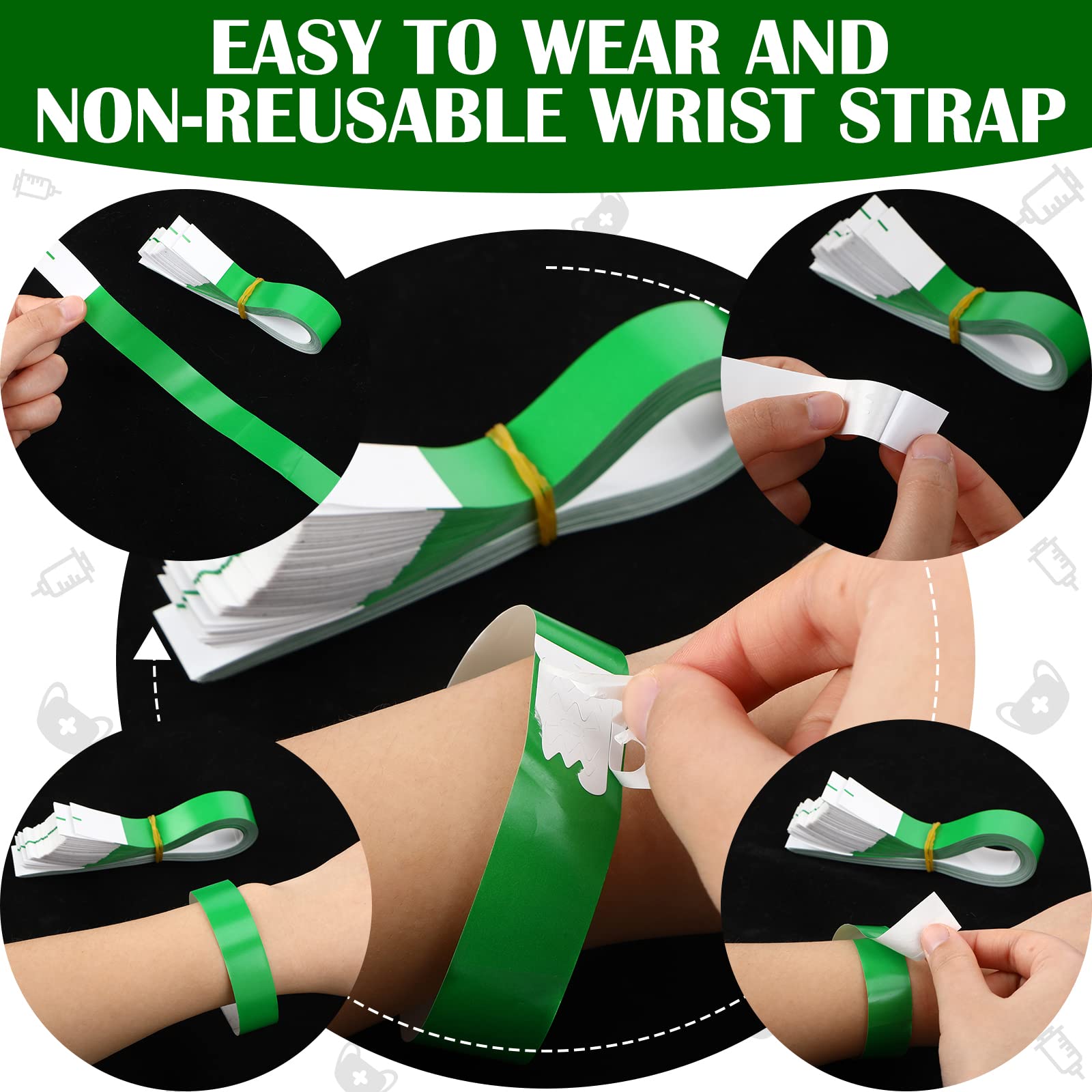 Tudomro 12000 Pcs Neon Paper Wristbands - Colorful, Lightweight & Waterproof Event Arm Bands for Concerts, Parties & Festivals - Adhesive Party Bracelets for Wrist Identification & Crowd Control (Bright Colors)