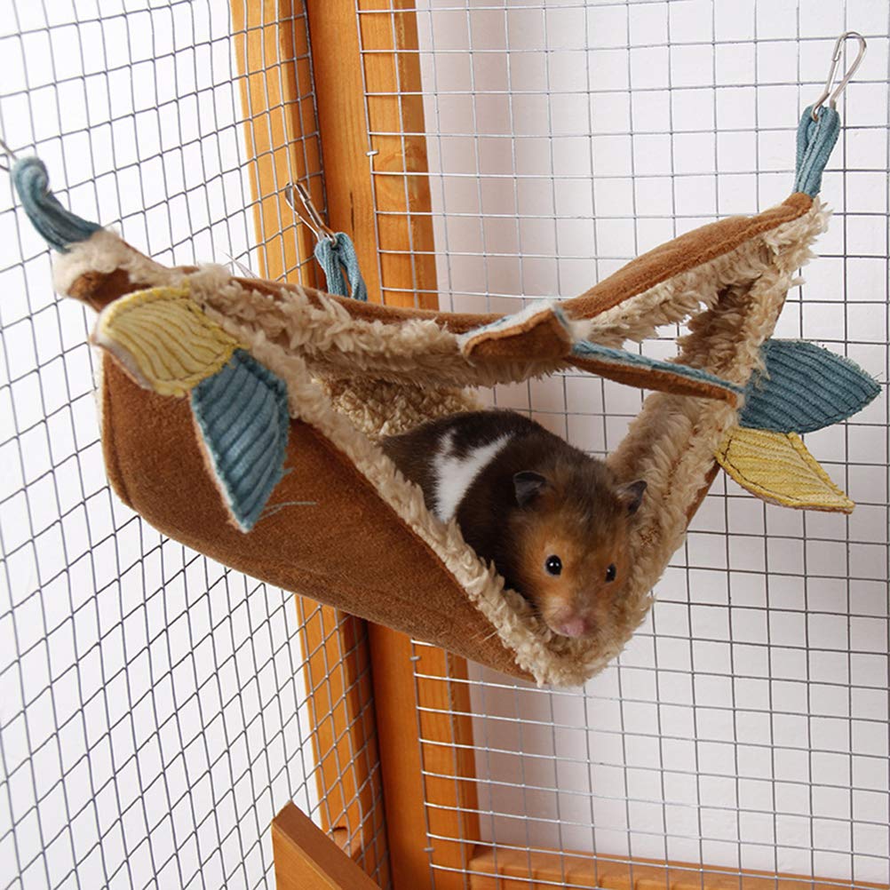 POPETPOP Plush Hanging Hammock Bed for Pets - Cozy Sleeping Cot & Nest for Hamsters, Cats, Dogs - Perfect for Indoor & Outdoor Use