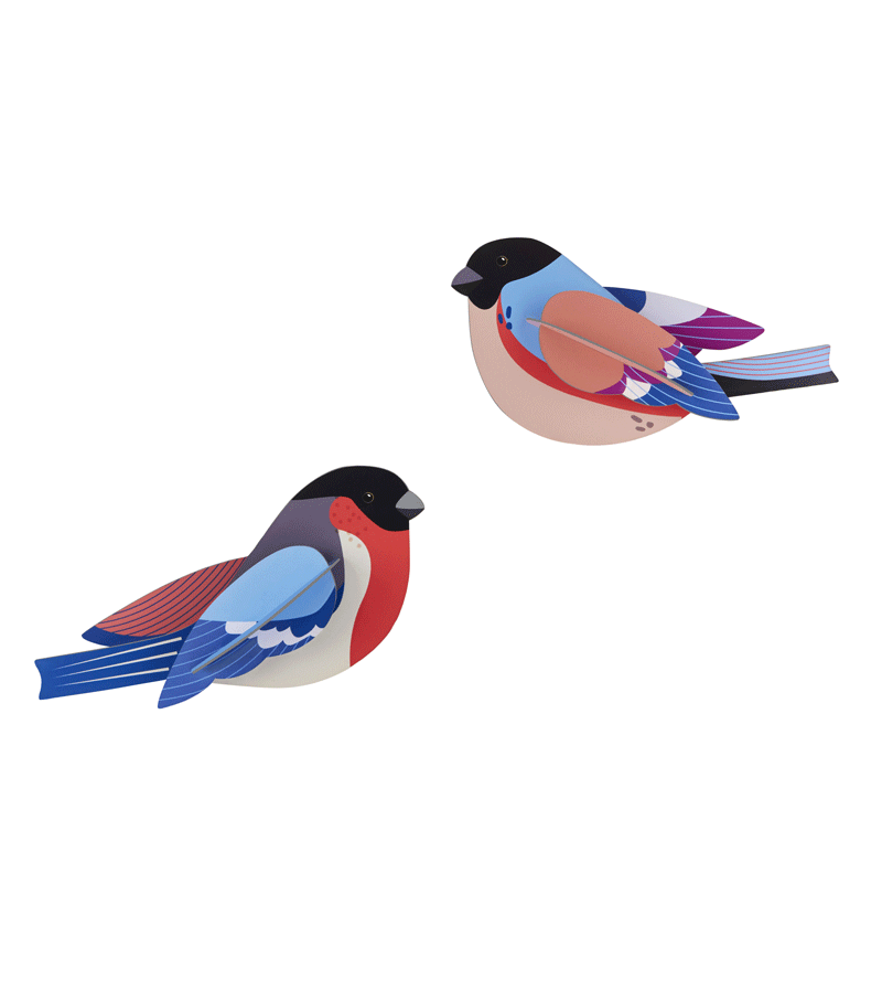 Finches Garden Birds Wall Art - Handmade Studio ROOF Decor for Home & Office - Perfect for Living Room, Bedroom, or Outdoor Garden Decoration