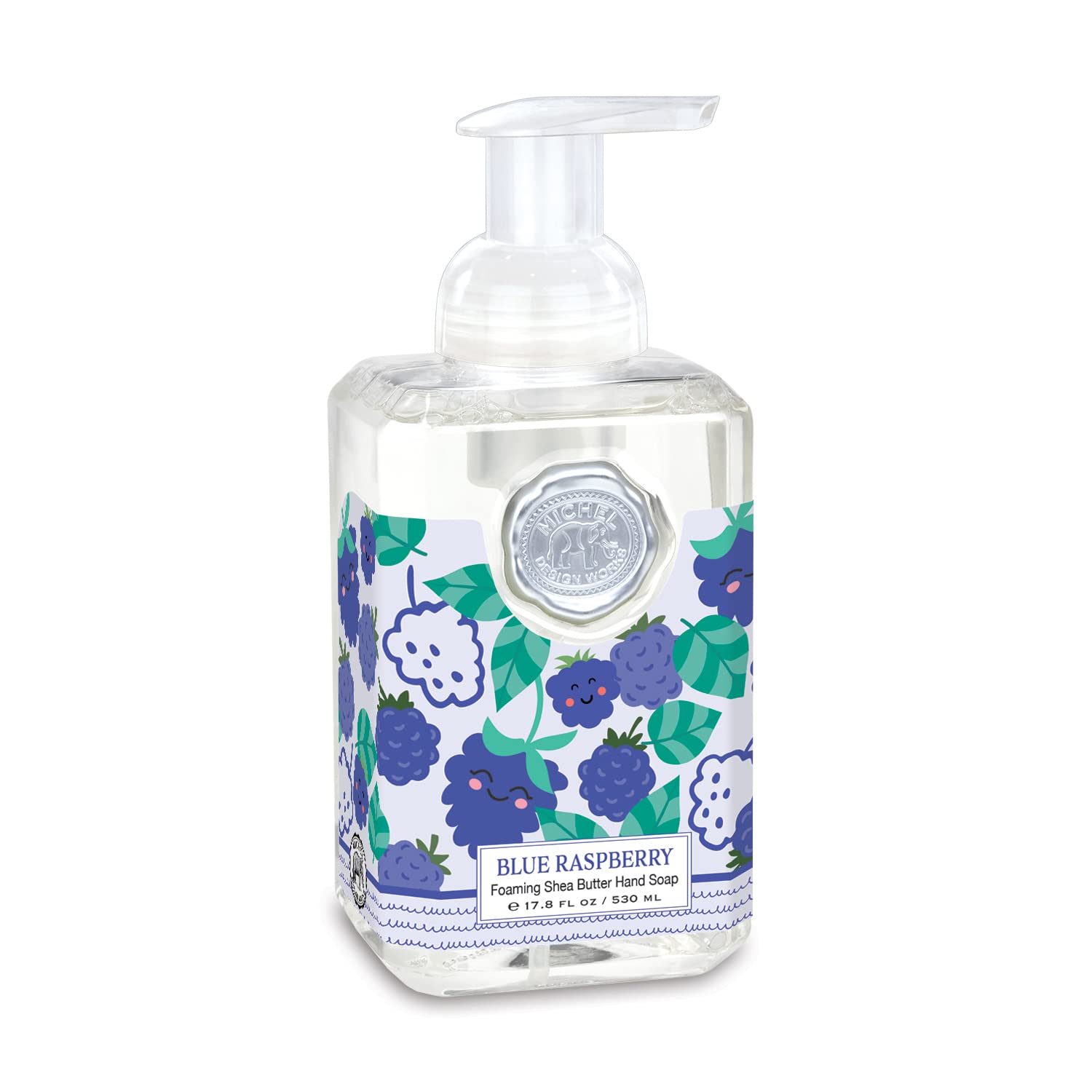 Michel Design Works Fun Foamer Hand Soap - Blue Raspberry Scent | Moisturizing & Antibacterial | Perfect for Kitchen, Bathroom & Guest Washrooms