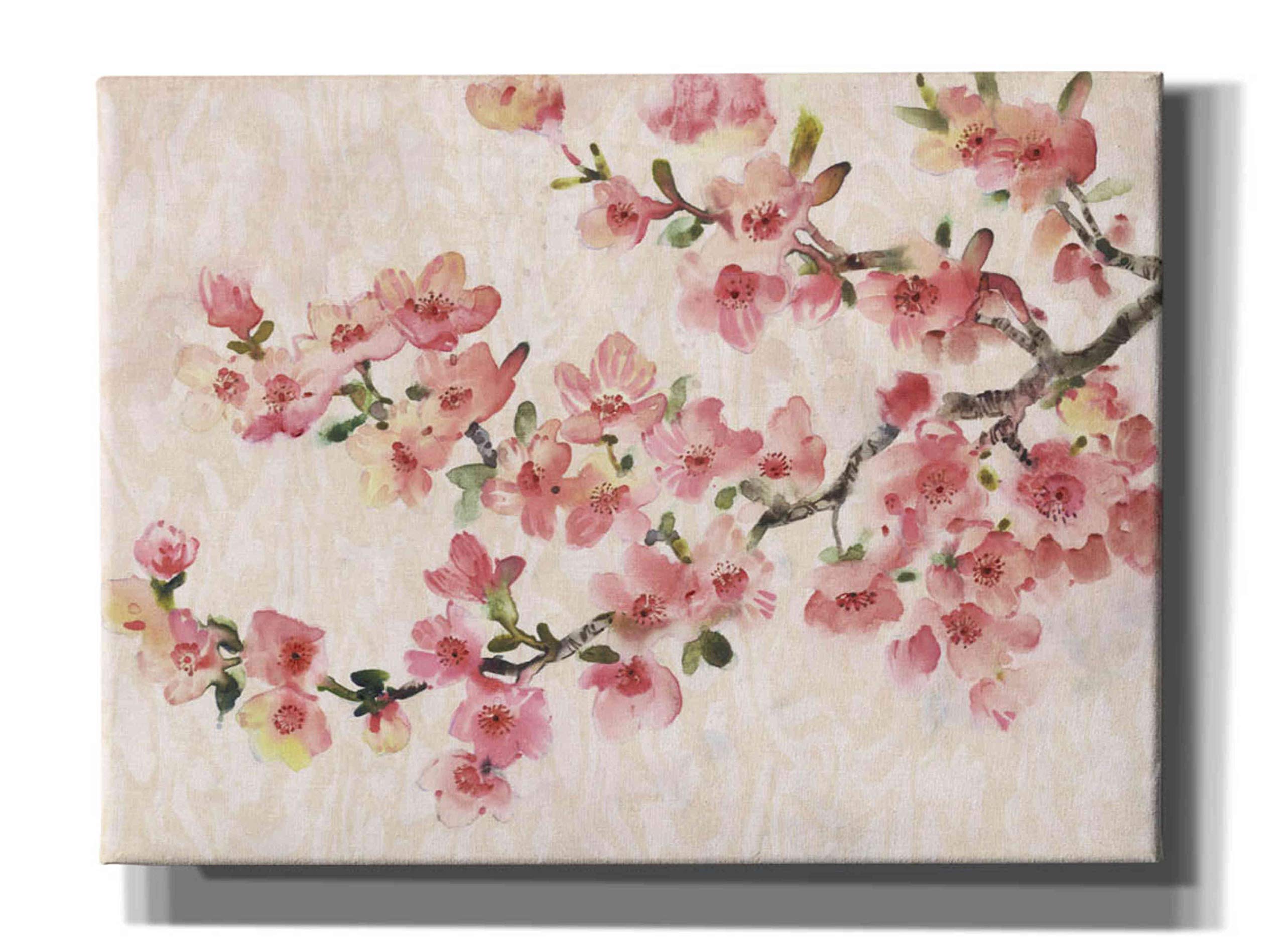 Epic Graffiti 'Cherry Blossom Composition I' by Tim O'Toole - Large 54x40 Inch Canvas Wall Art - Modern Home Decor for Living Room, Bedroom & Office