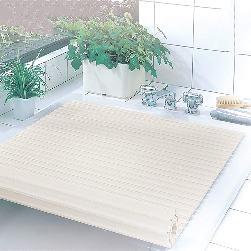 Folding Bathtub Cover - Anti-Dust, Insulating PVC Bath Tub Cover Board - White (150x80cm) - Keep Bath Clean & Warm for Home, Hotel, Spa