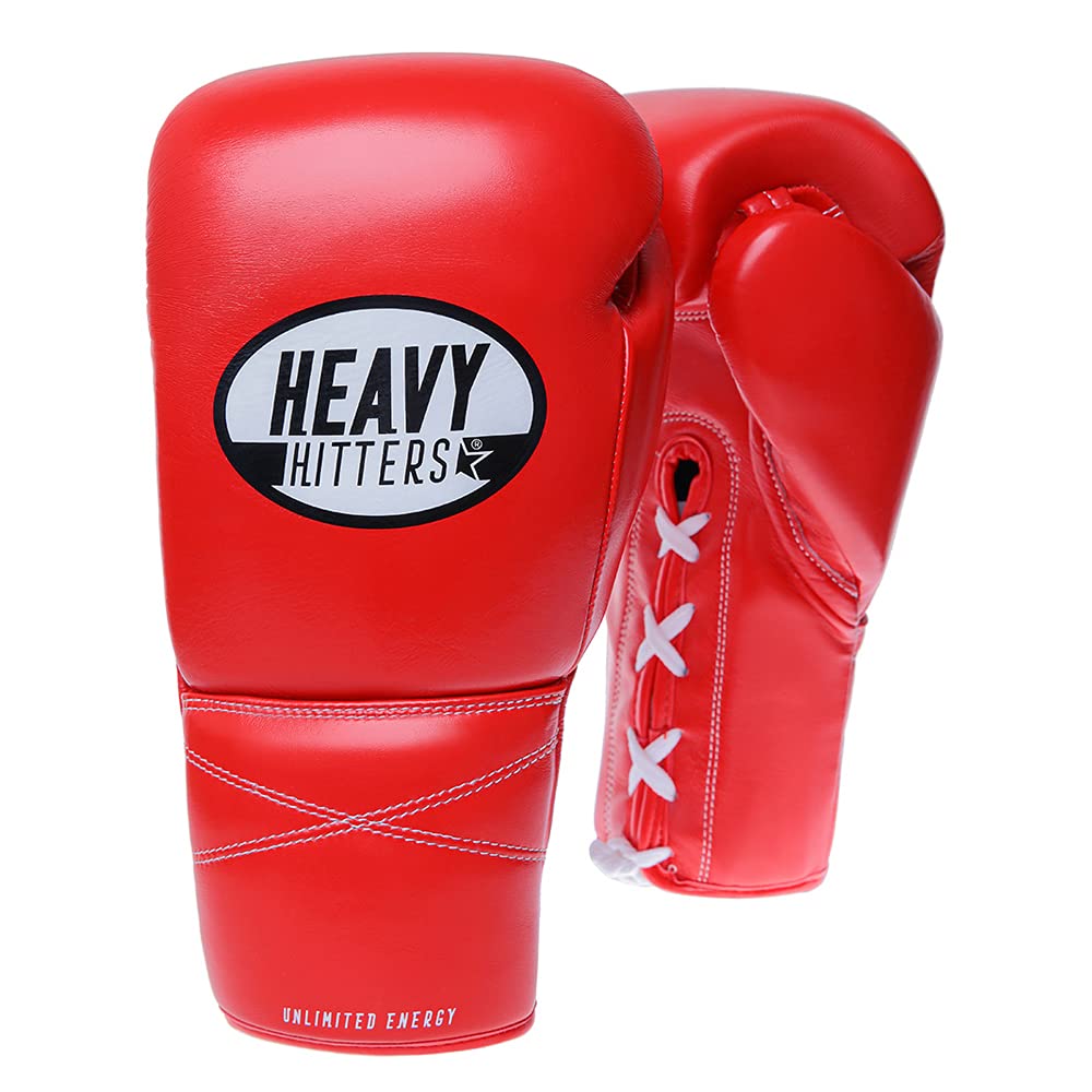 Heavy Hitters Pro Boxing Gloves for Men & Women - Premium Leather Muay Thai, Kickboxing, MMA Training & Heavy Bag Workout Gloves (H6-F) - Perfect for Sparring, Gym Training & Fitness Routines