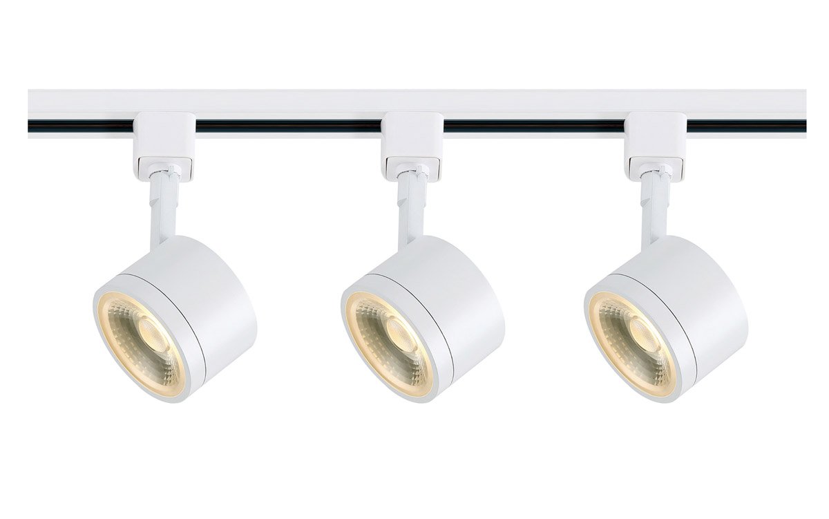 3-Light White Steel LED Track Lighting Kit - 108W, 3 Inch Direct Wired for Modern Homes - Perfect for Kitchens, Living Rooms & Retail Spaces