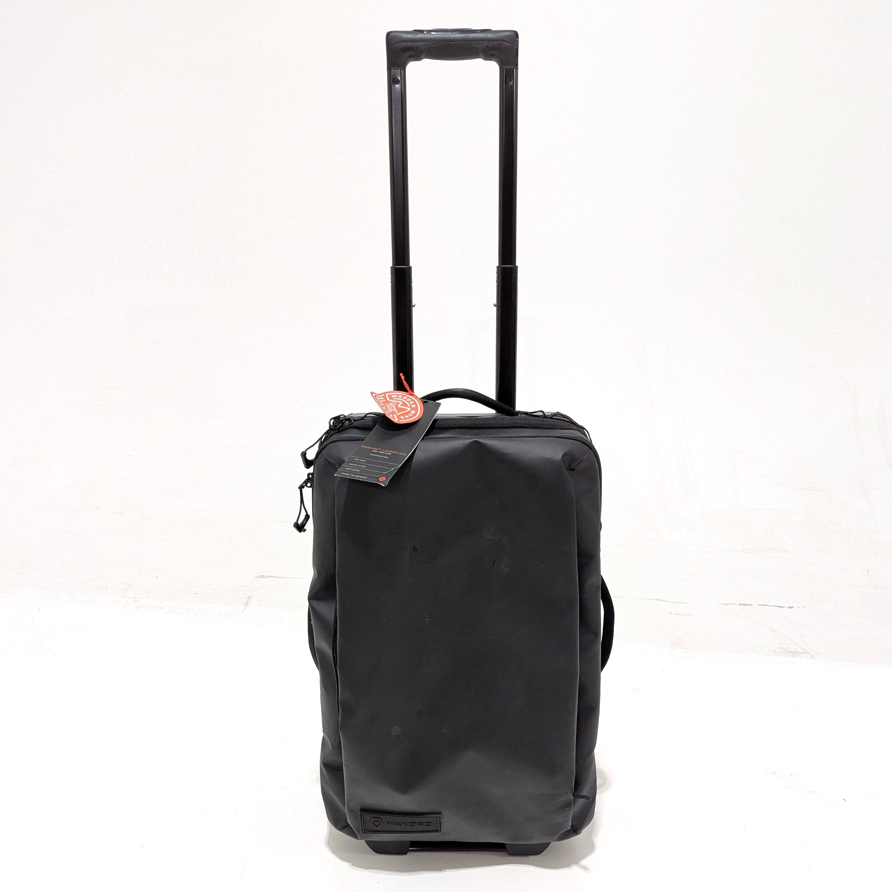WANDRD Transit Carry On Roller Bag 40L - Black | Premium Used Luggage for Travel & Business Trips | Durable Spinner Suitcase with Smooth Wheels
