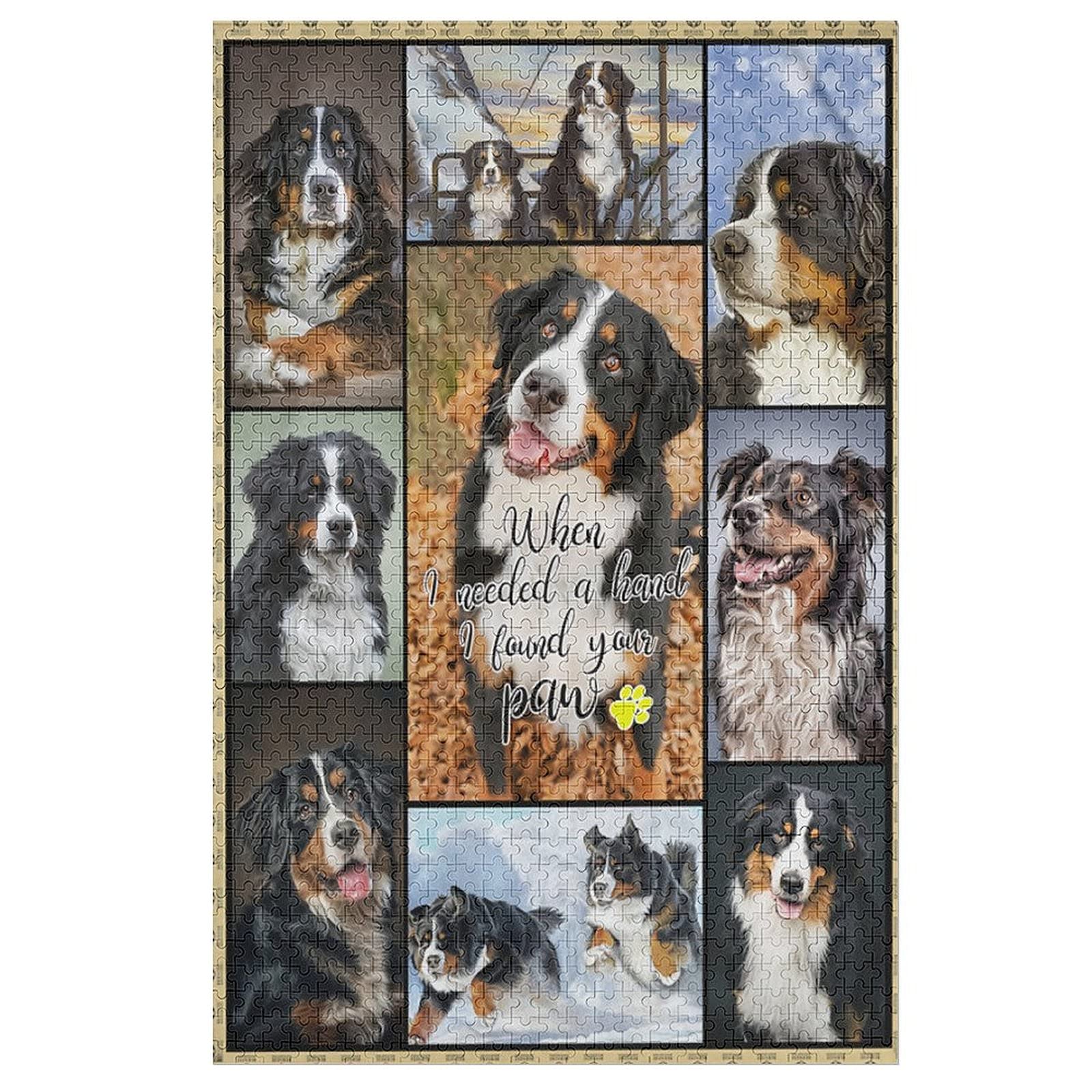 Bernese Mountain Dog Wooden Jigsaw Puzzle - 1000 Piece Adult & Kids Puzzle for Stress Relief, Creative Gift - Perfect for Family Game Night, Classroom Activities & Relaxation Therapy