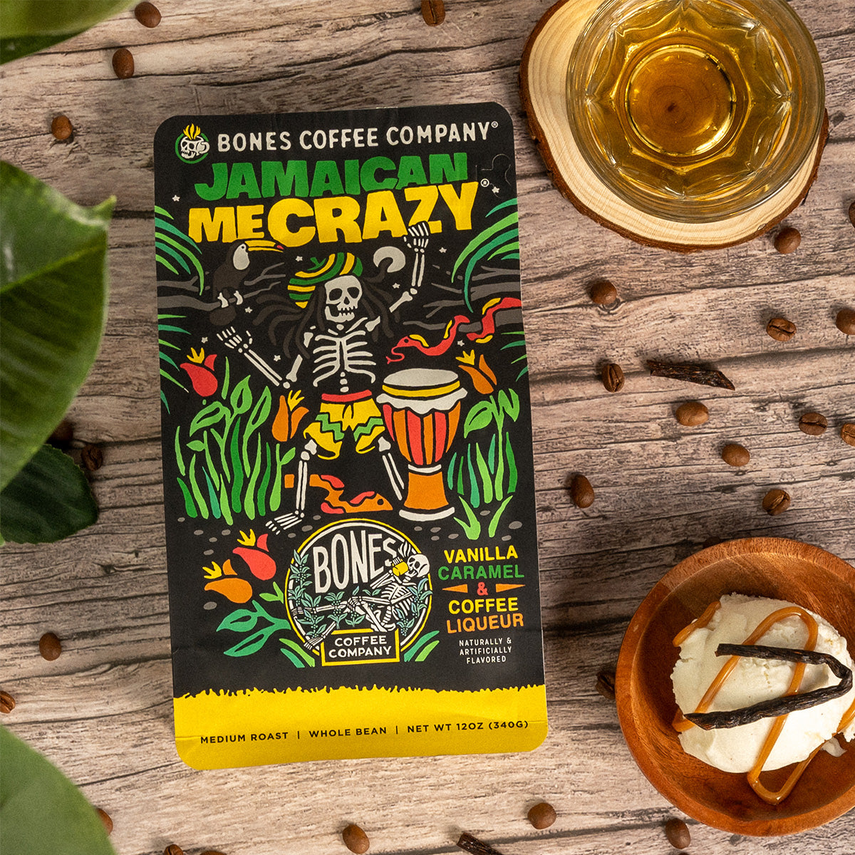 Jamaican Me Crazy® Premium Coffee Blend - 12oz Bag | Rich & Bold Flavor for Home Brewing, Office, or Gifts | Specialty Ground Coffee for Drip Machines & French Press