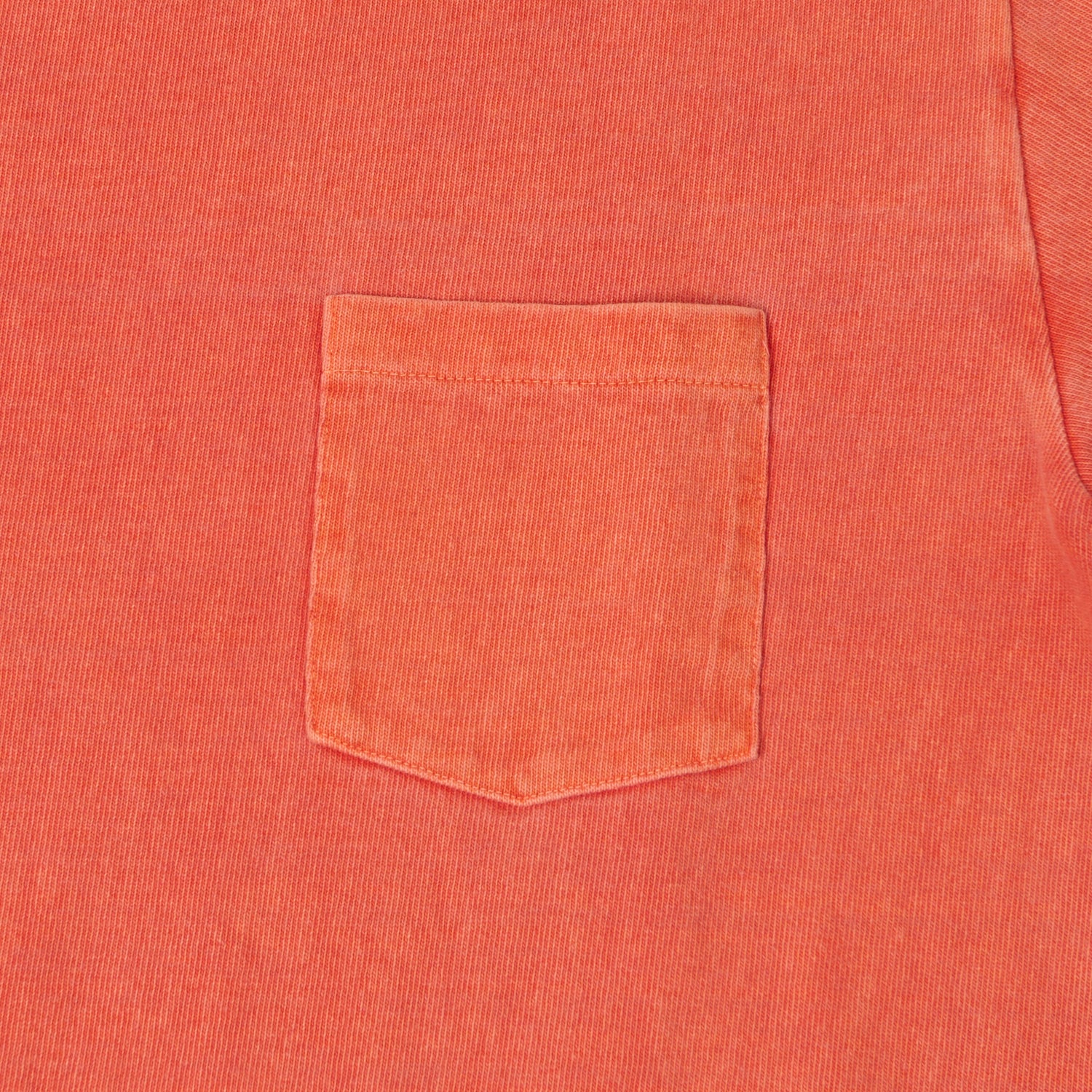 Dubbleworks Heavyweight Cotton Pigment Dyed Pocket T-Shirt for Men - Orange | Casual Wear, Street Style & Everyday Comfort