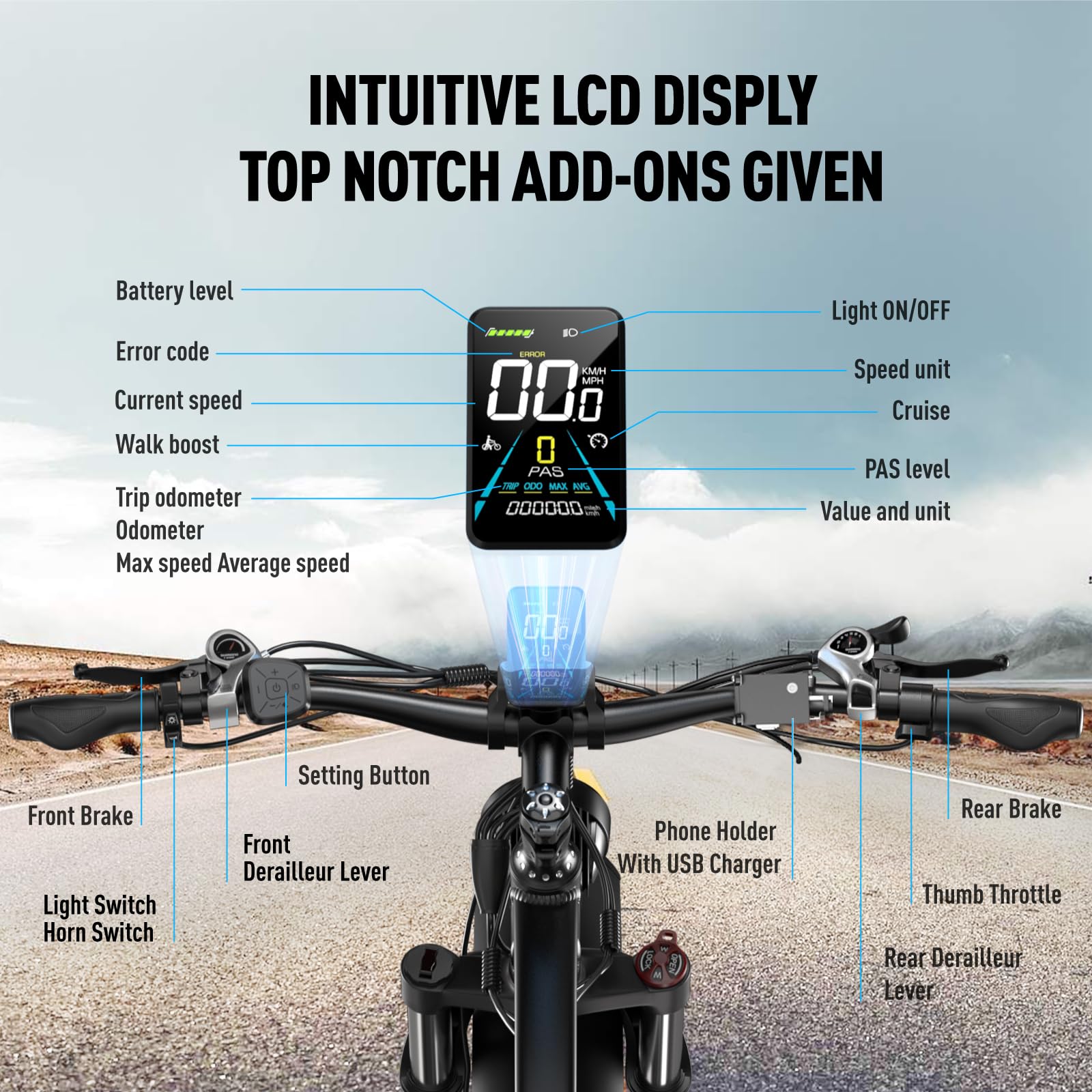 **1500W/2000W Peak Power Electric Bike for Adults - 48V 17.5AH 840WH Battery, 37MPH Fat Tire E-Bike, 80 Miles Range, 21-Speed Gear for On/Off Road - UL Certified (Perfect for Commuting, Off-Road Adventures & Urban Exploration)**