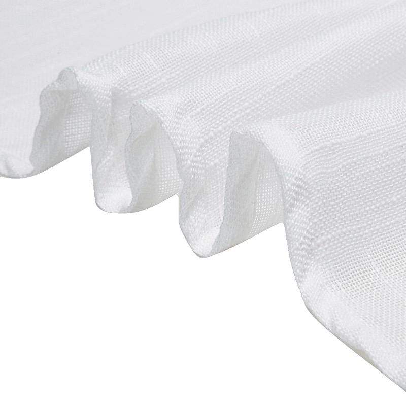 90x132 Inch Rectangular Premium Faux Burlap Polyester Tablecloth - Washable & Wrinkle-Resistant for Dining Tables, Parties, and Home Decor