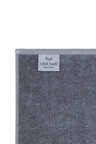 Luxury Italian Silk & Cotton Modal Bath Towel Set - 4 Piece Quick Dry Highly Absorbent Bathroom Towels (2 Bath Towels, 1 Hand Towel, 1 Washcloth) - Ultra Soft & Comfy for Spa, Hotel & Home Use - Grey