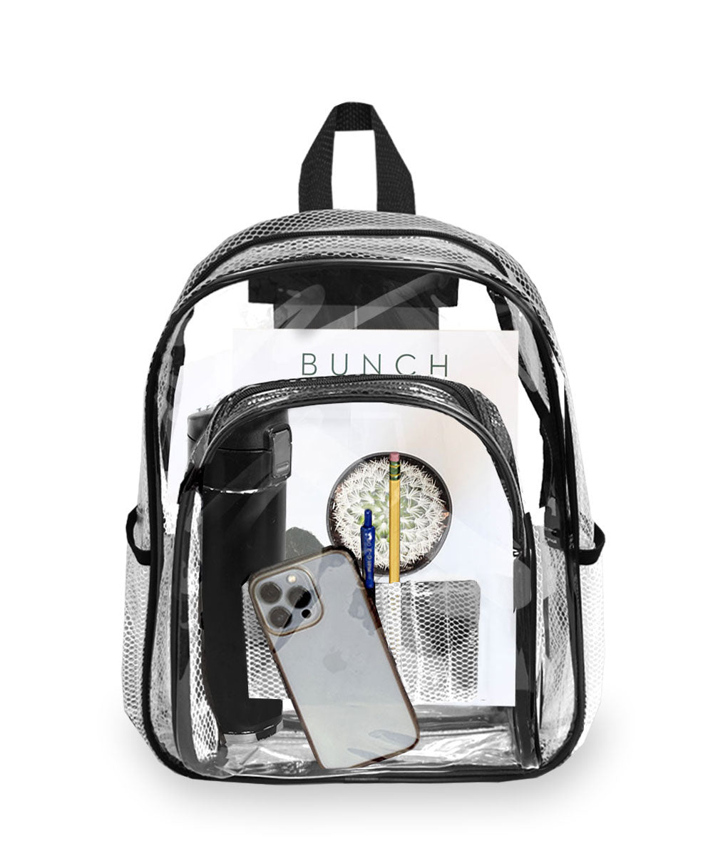EVEREST Heavy Duty Clear Backpack - Transparent School Backpack for Work, Travel & Security Check - Waterproof & Durable TSA Approved Backpack for College, Gym & Outdoor Activities