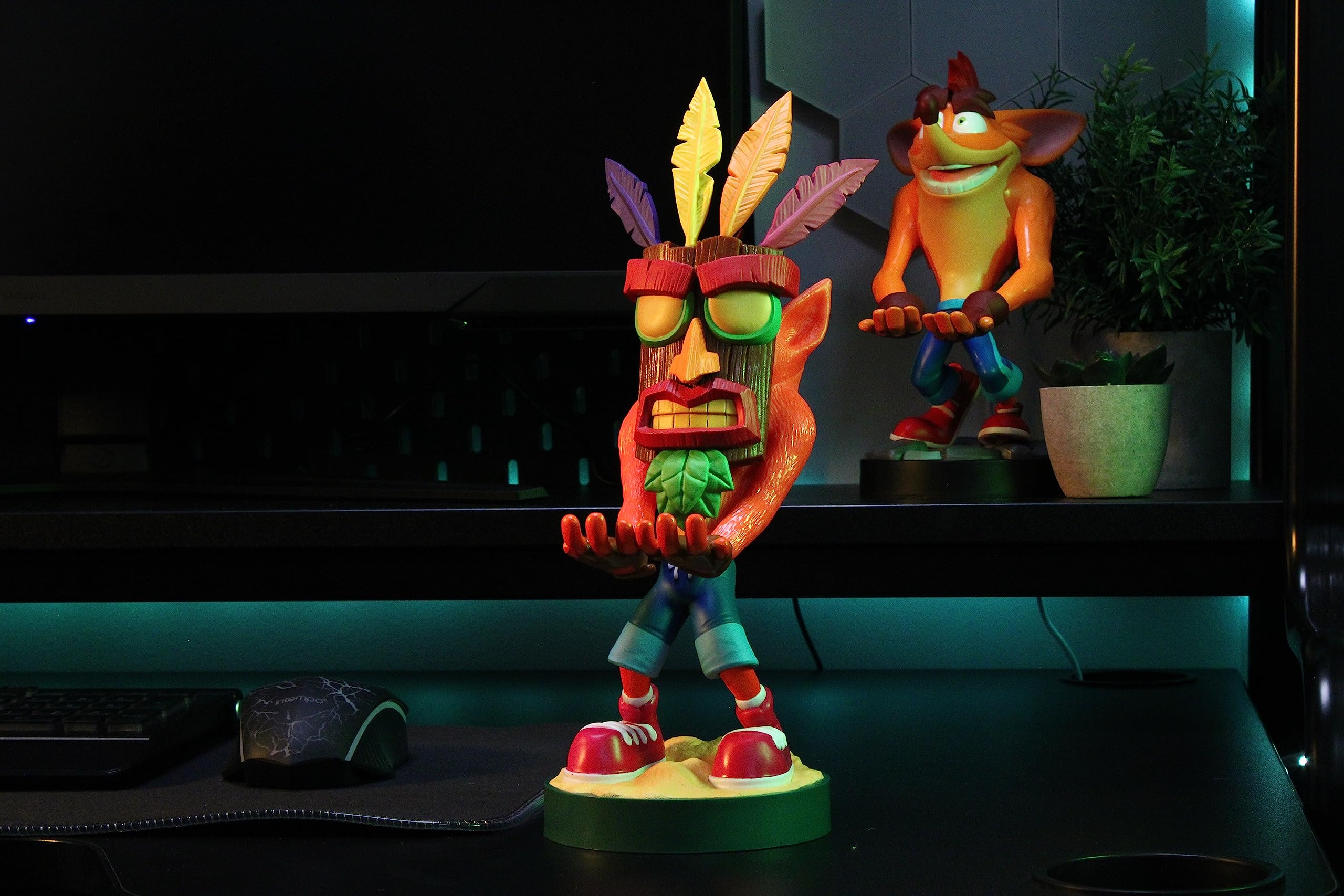 Crash Bandicoot Aku Aku Gaming Controller Stand & Phone Holder - Compatible with Xbox, PS4, PS5, Nintendo Switch - Perfect for Gaming Setup & Desk Organization