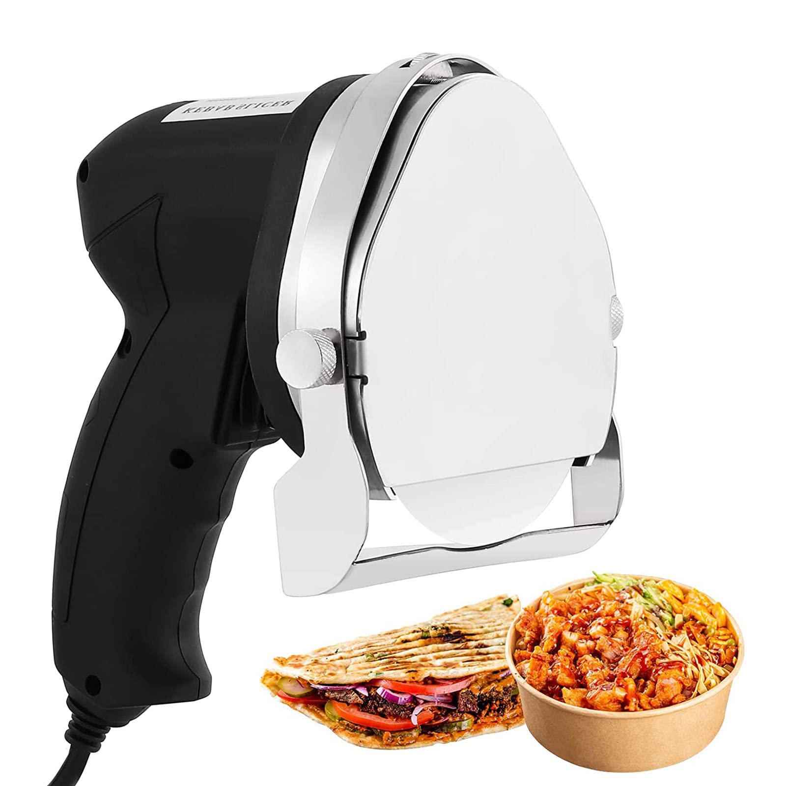 Electric Kebab Meat Slicer - Adjustable Thickness Handheld Gyro Cutter for Restaurants, BBQ & Home Use | Perfect for Shawarma, Doner Kebab & Roast Meat Preparation