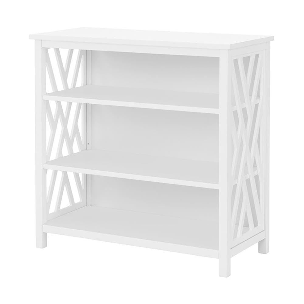 Alaterre Coventry Over Toilet Storage Shelf - White Wood Bathroom Organizer with Adjustable Shelves - Space Saving Design Fits Most Standard Toilets - Perfect for Small Bathrooms, Apartments & Vanity Storage