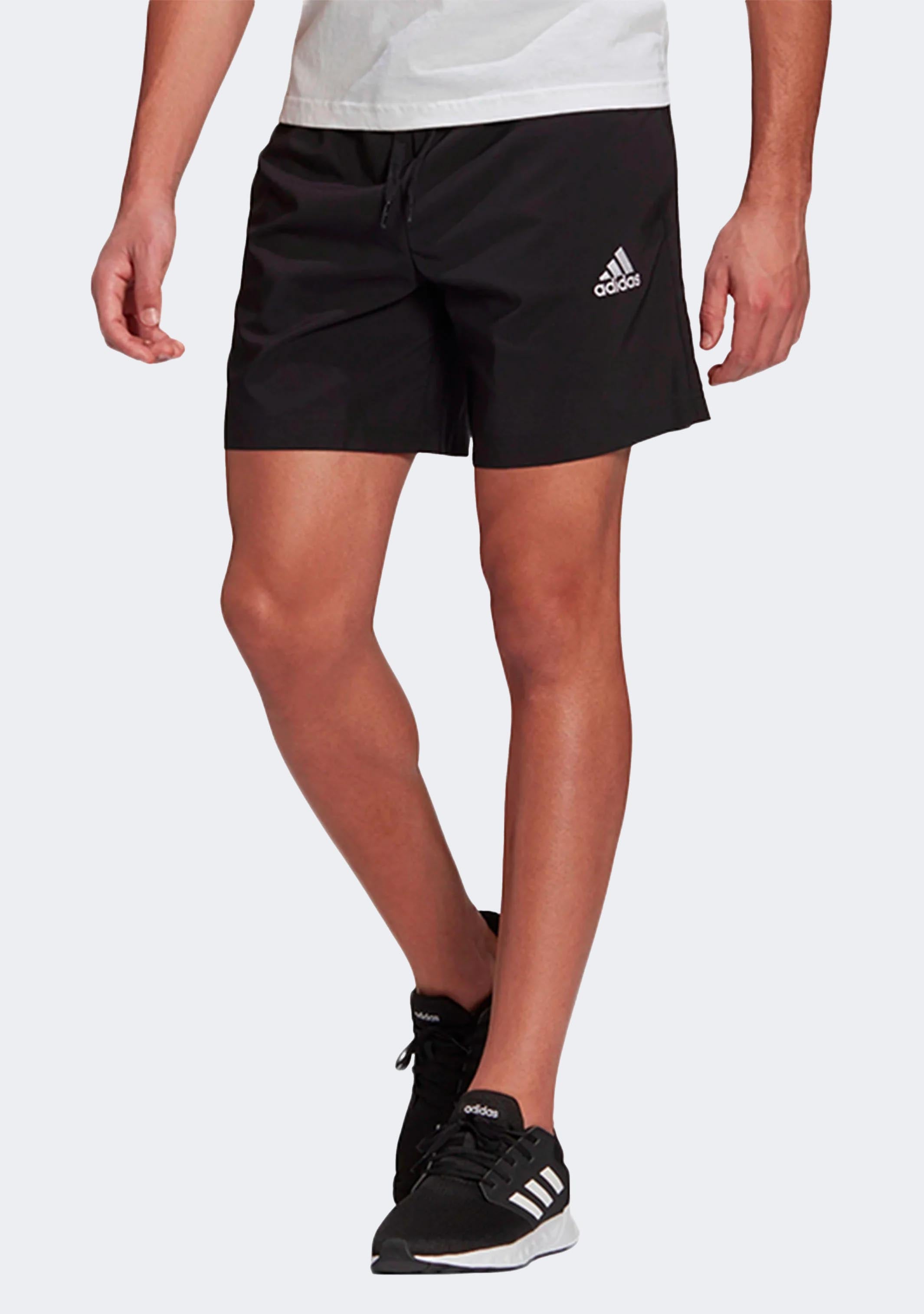 Adidas Men's Aeroready Essentials Chelsea Small Logo Workout Shorts - Black | Moisture-Wicking & Breathable for Running, Gym & Casual Wear