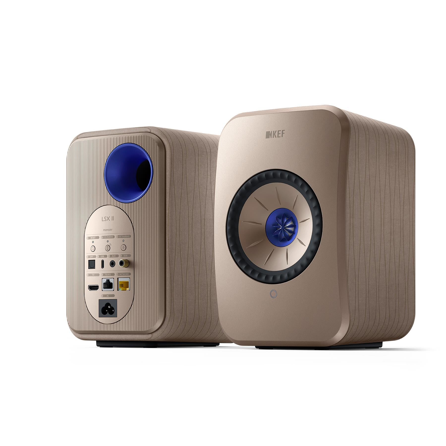 KEF LSX II Wireless HiFi Speakers - Premium Bluetooth Bookshelf Speakers with High Resolution Audio for Home Theater & Music Listening