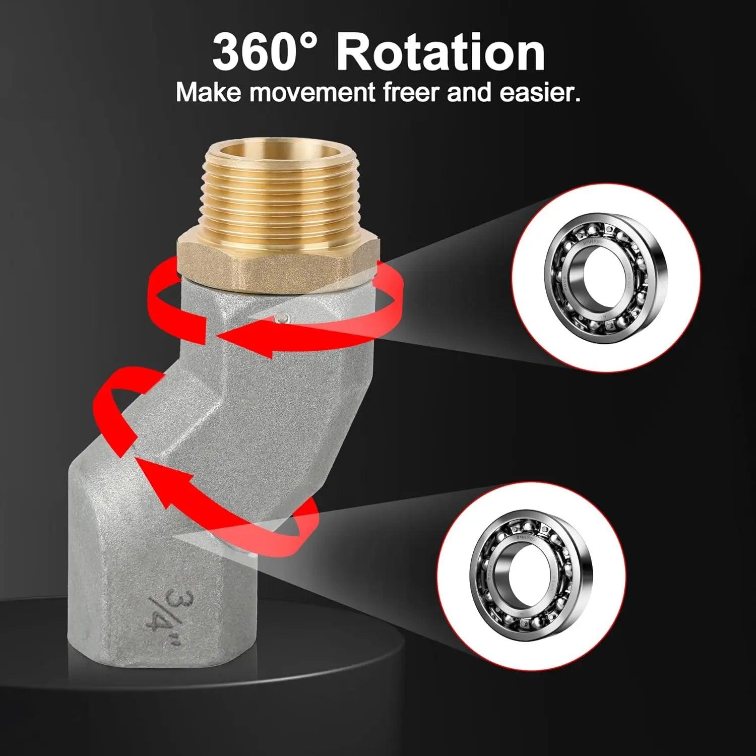 EVIL ENERGY NPT Fuel Transfer Hose Swivel - 360° Rotating Connector for Gasoline/Diesel Nozzles - Multi-Plane Swivel Adapter for Fuel Pumps, Tankers & Automotive Use