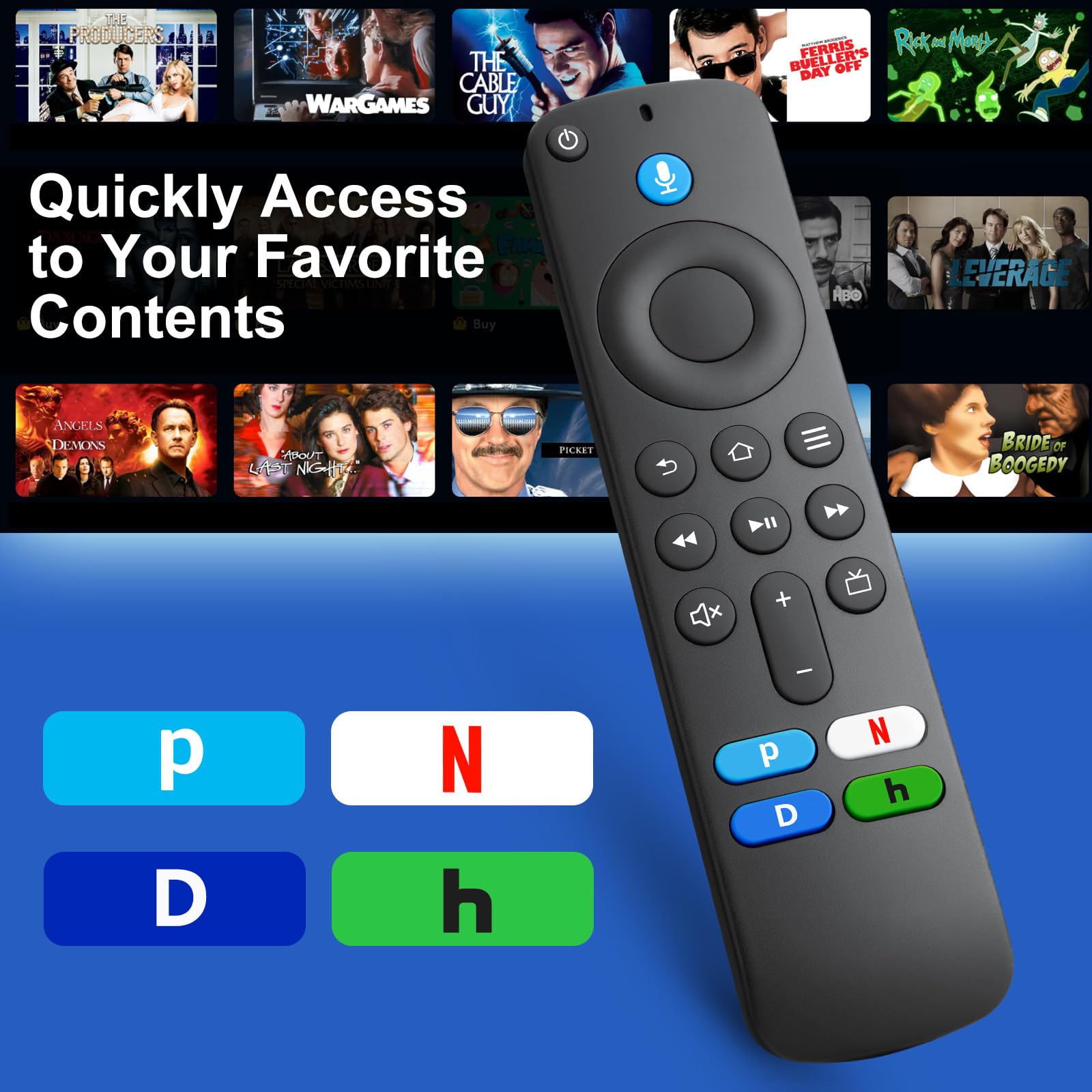 Replacement Voice Remote Control Compatible with Amazon Fire TV Stick, Fire TV Cube & Insignia/Toshiba/Pioneer Smart TVs - Hands-Free Voice Search, Streaming & Smart Home Control for Living Room & Bedroom Entertainment