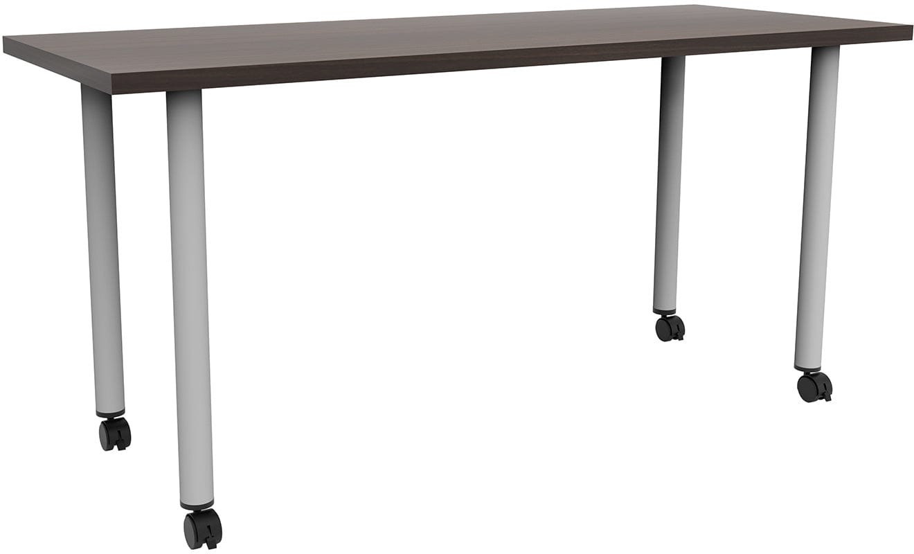 Safco JURNI 60 x 24 Inch Adjustable Height Multi-Purpose Table with Post Leg & Casters [JN6024NFXPCA] - Perfect for Office, Classroom, Conference Room & Home Workspace