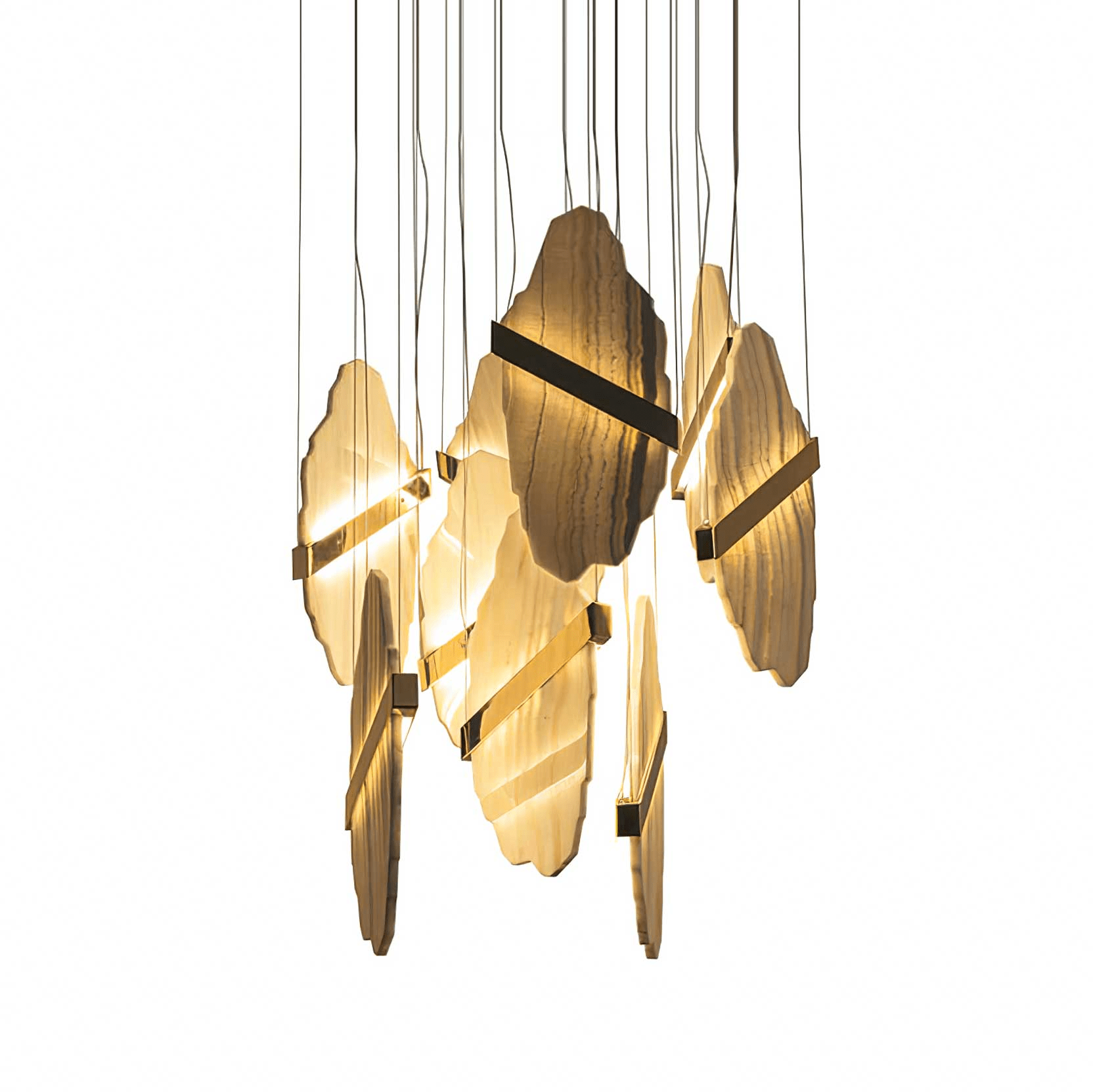 Auralith Crystal Chandelier - Elegant Modern Ceiling Light Fixture for Dining Room, Living Room & Bedroom | Energy Efficient LED Lighting for Home Decor