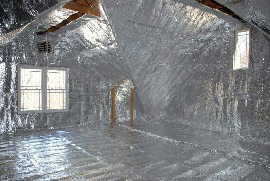 3ft x 90ft Reflective Insulation Roll - Solid Radiant Vapor Barrier for Sauna, Grow Room, Greenhouse & Home Insulation - Heat Reflective Foil for Energy Efficiency & Temperature Control