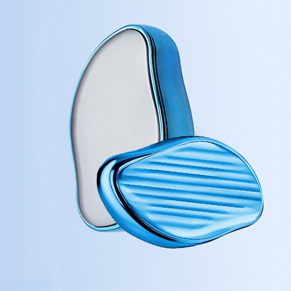 **Painless Crystal Hair Eraser for Women & Men – Reusable Exfoliating Hair Removal Tool for Back, Arms, Legs (Blue) – Smooth Skin at Home & On-the-Go**