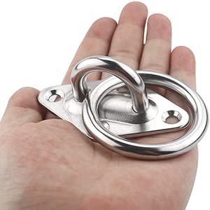 Heavy Duty TooTaci Hammock Hook - 1100lb Capacity Hammock Hanging Kit with 304 Stainless Steel Ceiling Hook, O Ring & Bolt Screws - Indoor/Outdoor Wall Mount for Hammocks, Swing Chairs & Porch Swings - Perfect for Backyard, Patio, Camping & Relaxation