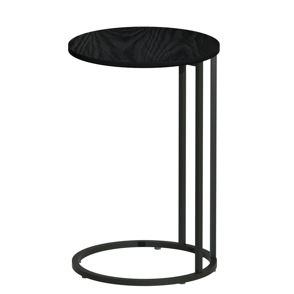 Modern Wooden Coffee Table with Metal Frame - Side Table, Laptop Desk & Bedside Table for Living Room, Bedroom & Office Use