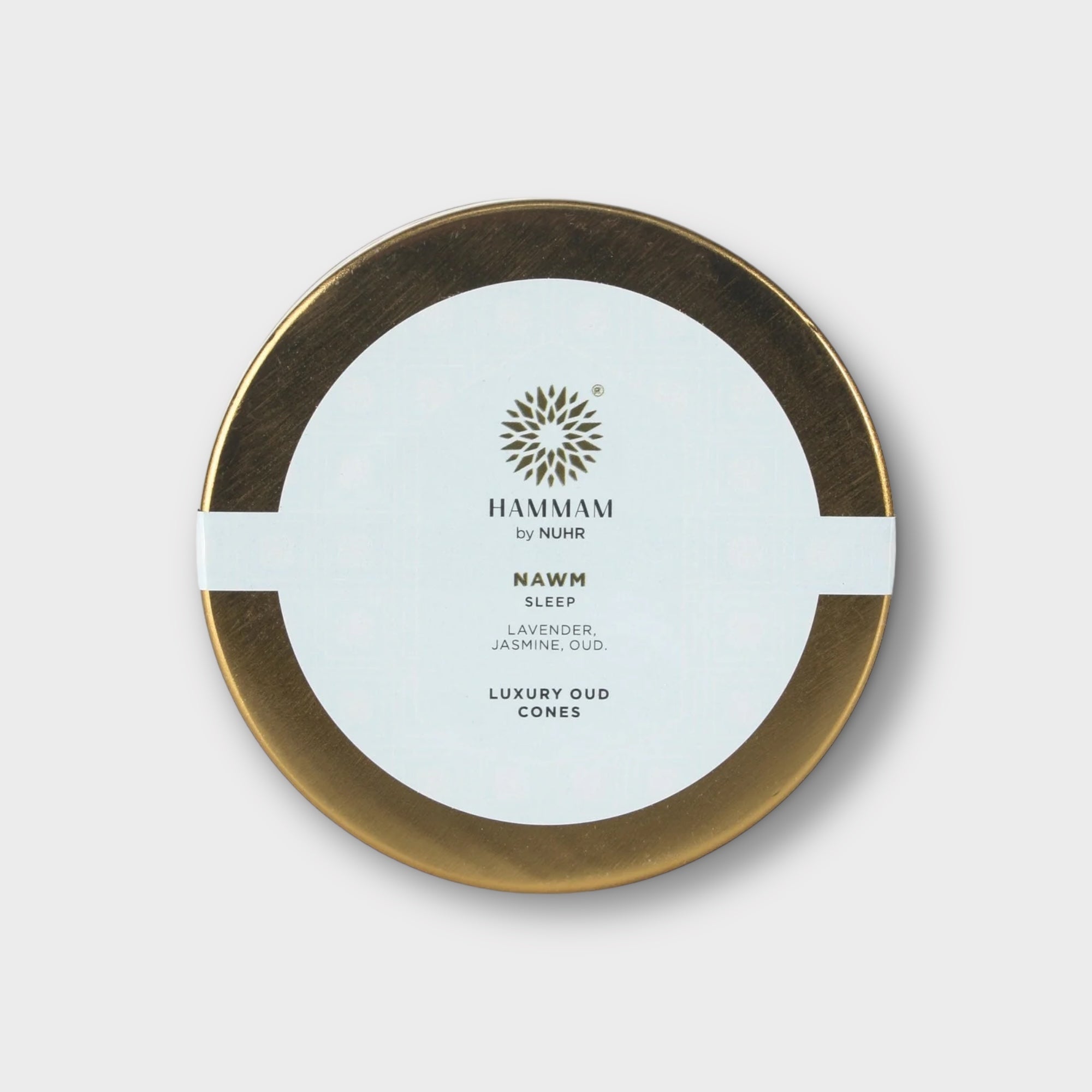 Premium Nuhr Nawm Oud Incense Cones for Hammam & Relaxation - Aromatic Middle Eastern Scent for Spa, Meditation & Home Fragrance