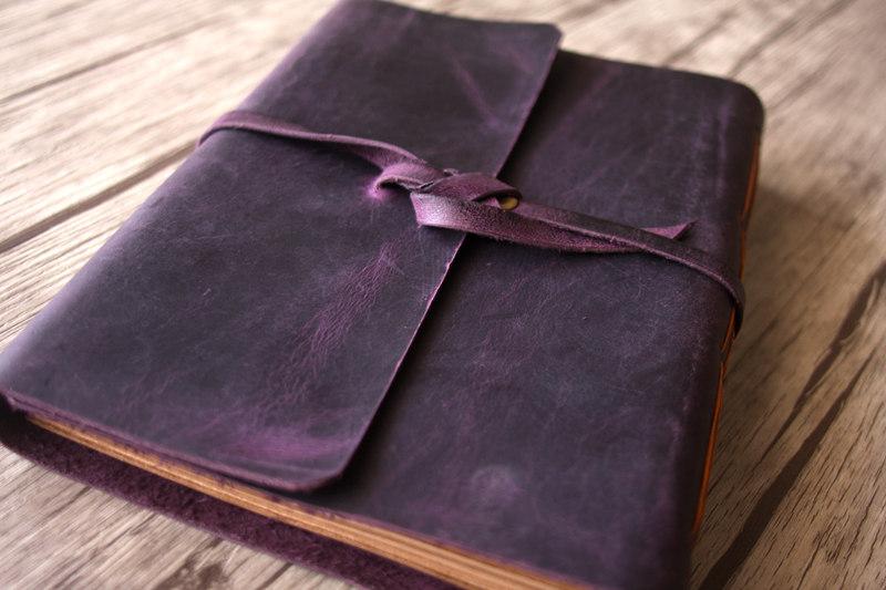 Premium Purple Leather Memory Book for School - Large Scrapbook for Graduation, Yearbook, and Photo Albums - Perfect for Preserving School Memories and Special Moments