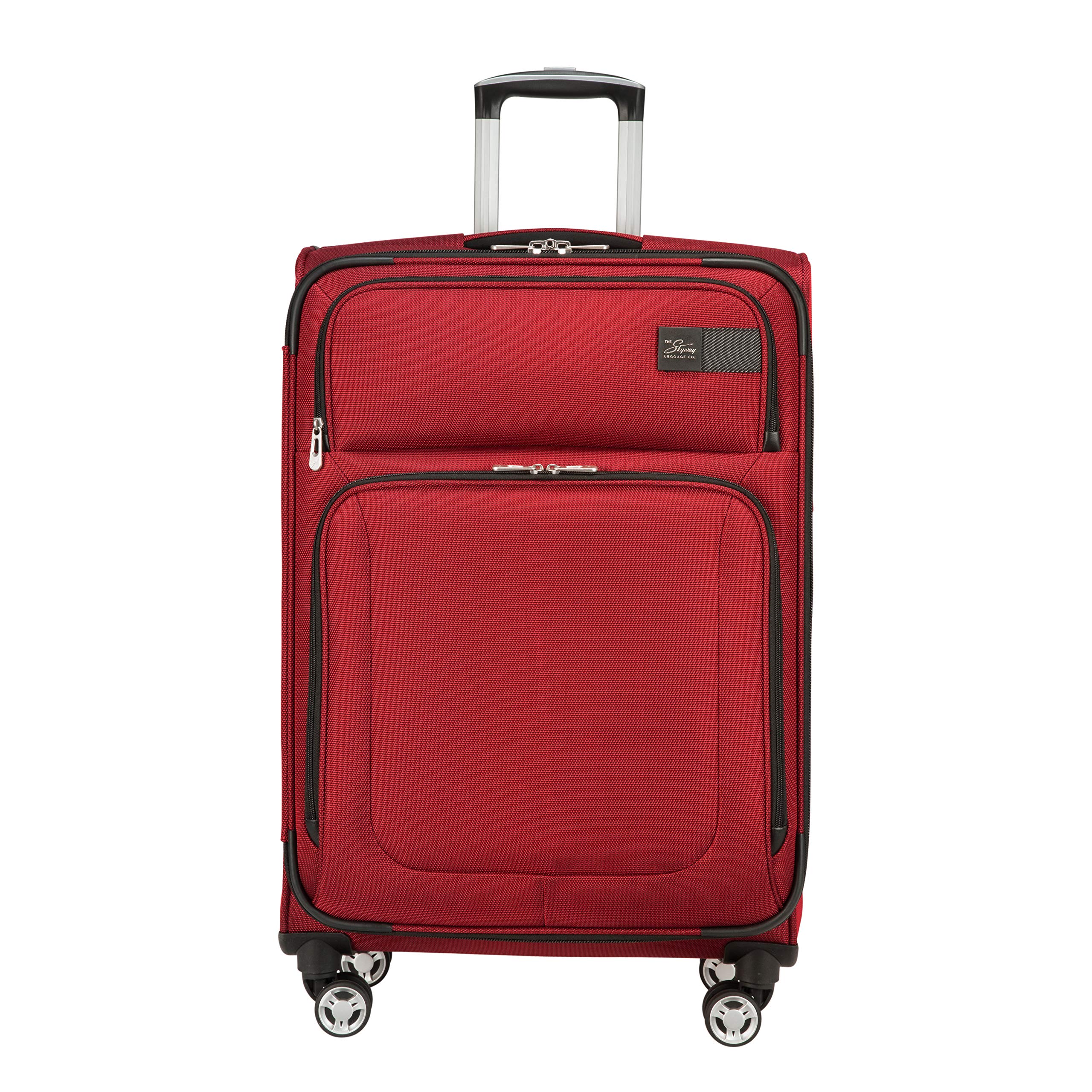 Skyway Sigma 6.0 Lightweight Luggage Set - 25-Inch Spinner Suitcase in True Red | Durable Carry-On for Air Travel, Business Trips & Weekend Getaways