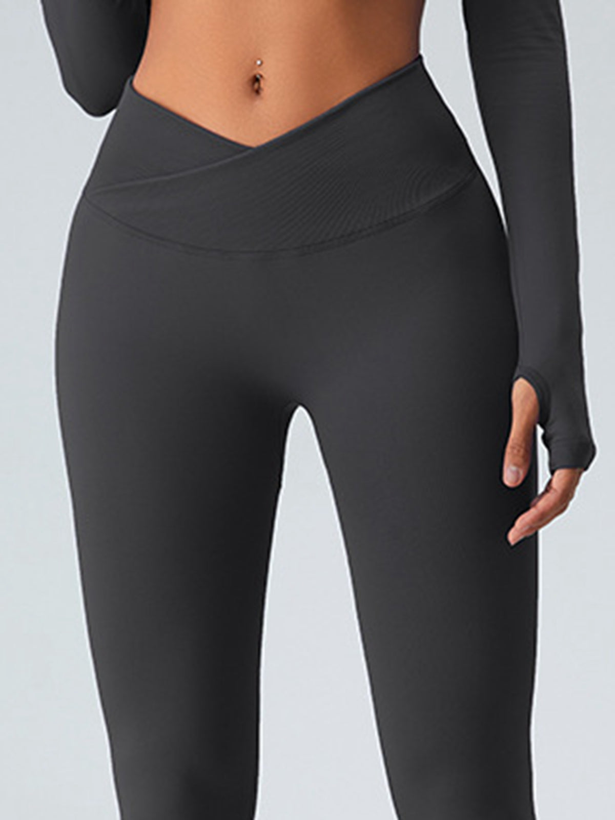 ZASUWA Women's V-Shape Waist Scrunch Butt Lifting Leggings - High Waisted Tummy Control Workout Yoga Pants for Gym, Running & Casual Wear