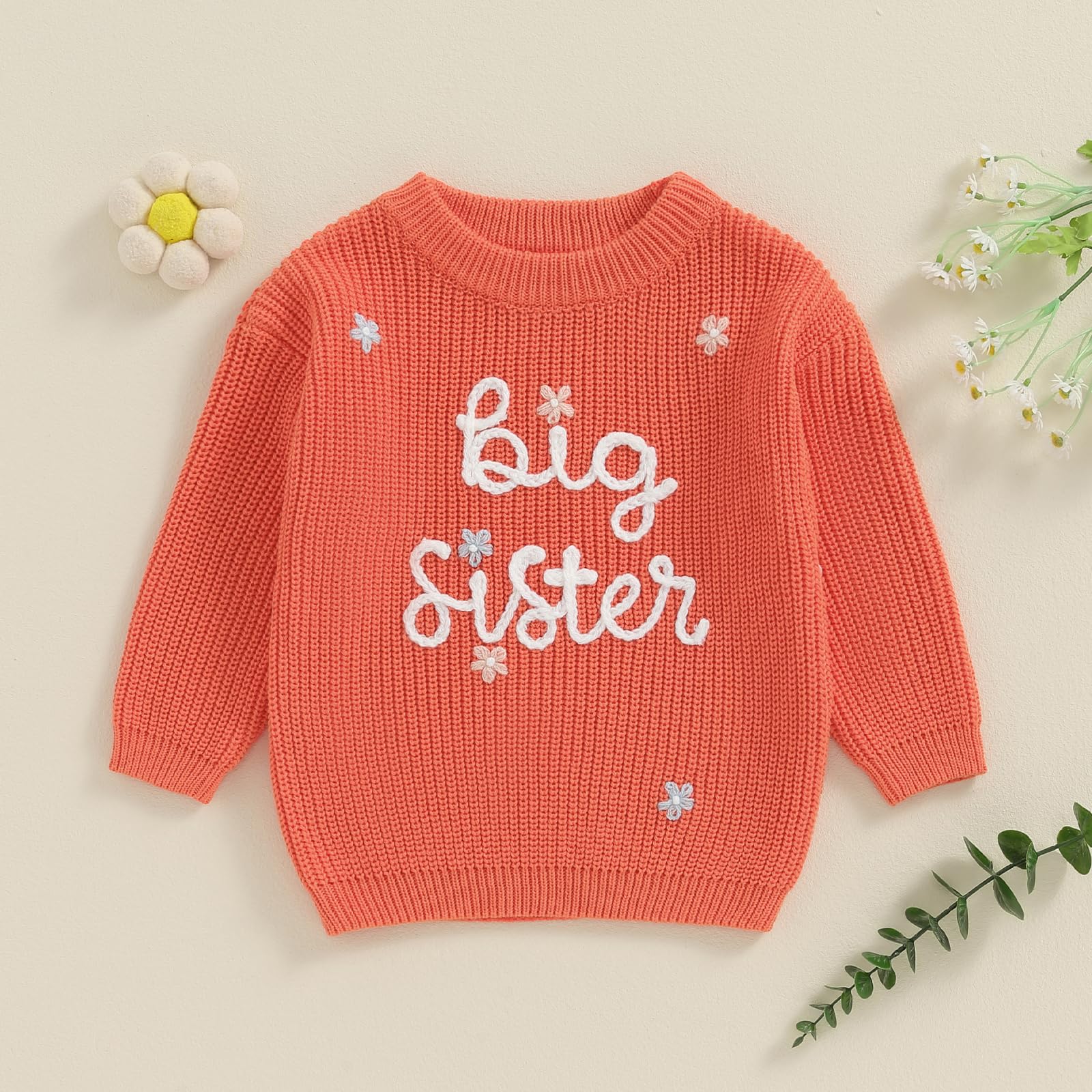 Big Sister Little Sister Matching Knit Sweaters for Toddlers - Cozy Family Outfits